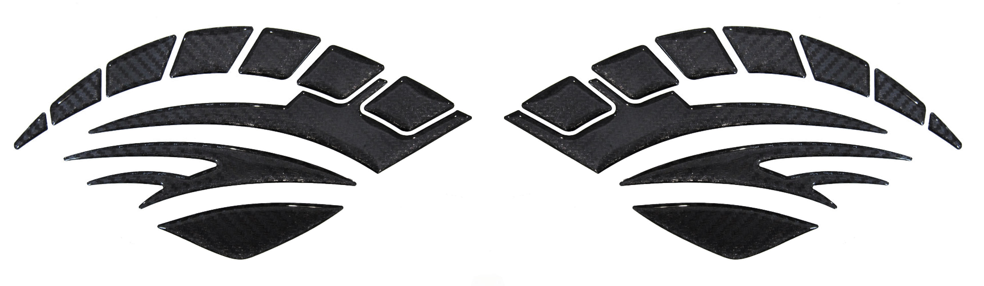 Carbon schwarz Seitentankpad Motorrad Kniepad 3D Aufkleber Kratzschutz