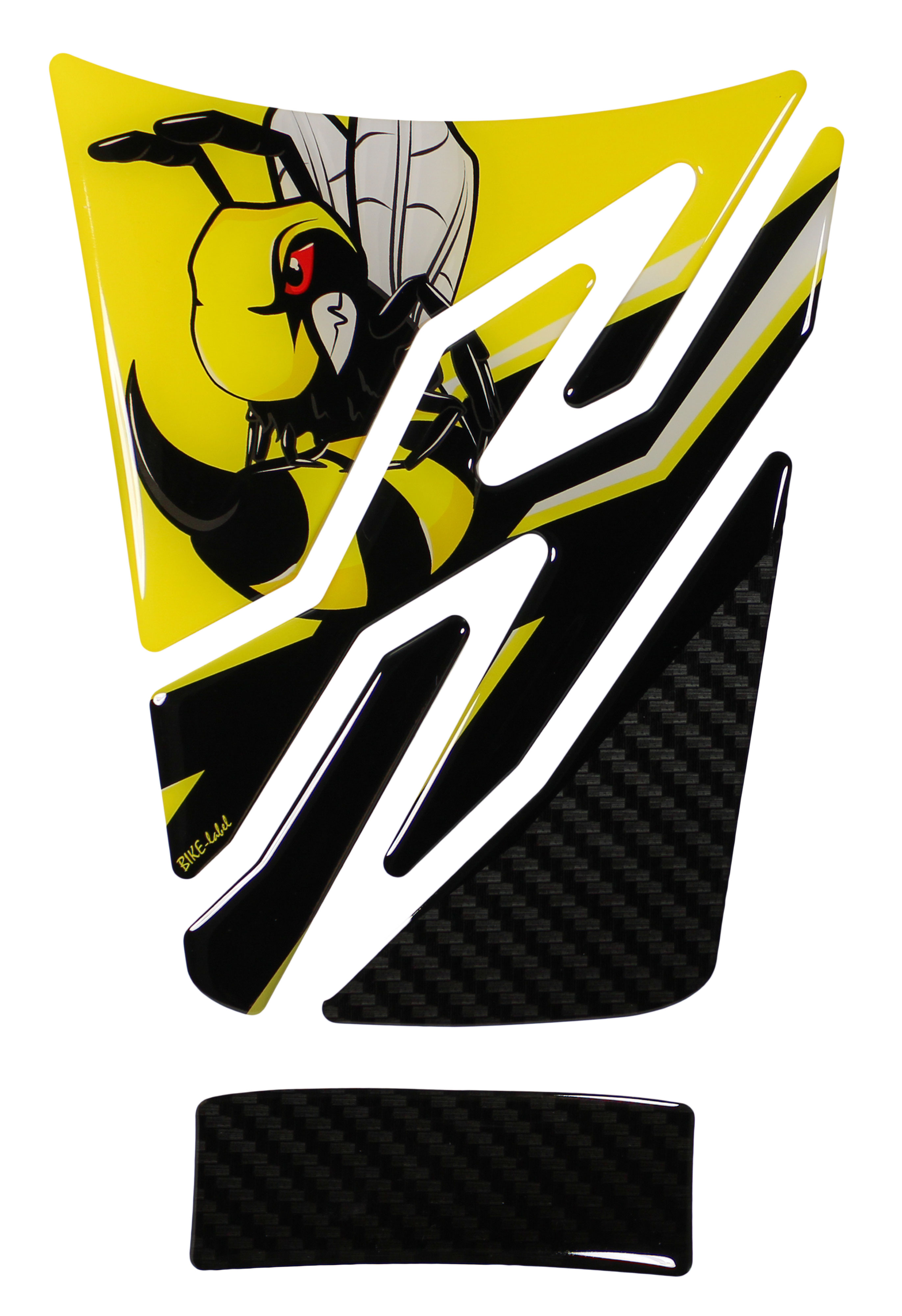 Tankpad Schutz Aufkleber Carbon Gelb Hornisse kompatibel mit Honda CB750 Hornet Tankpad Schutz Aufkleber Carbon Gelb Hornisse kompatibel mit Honda CB750 Hornet