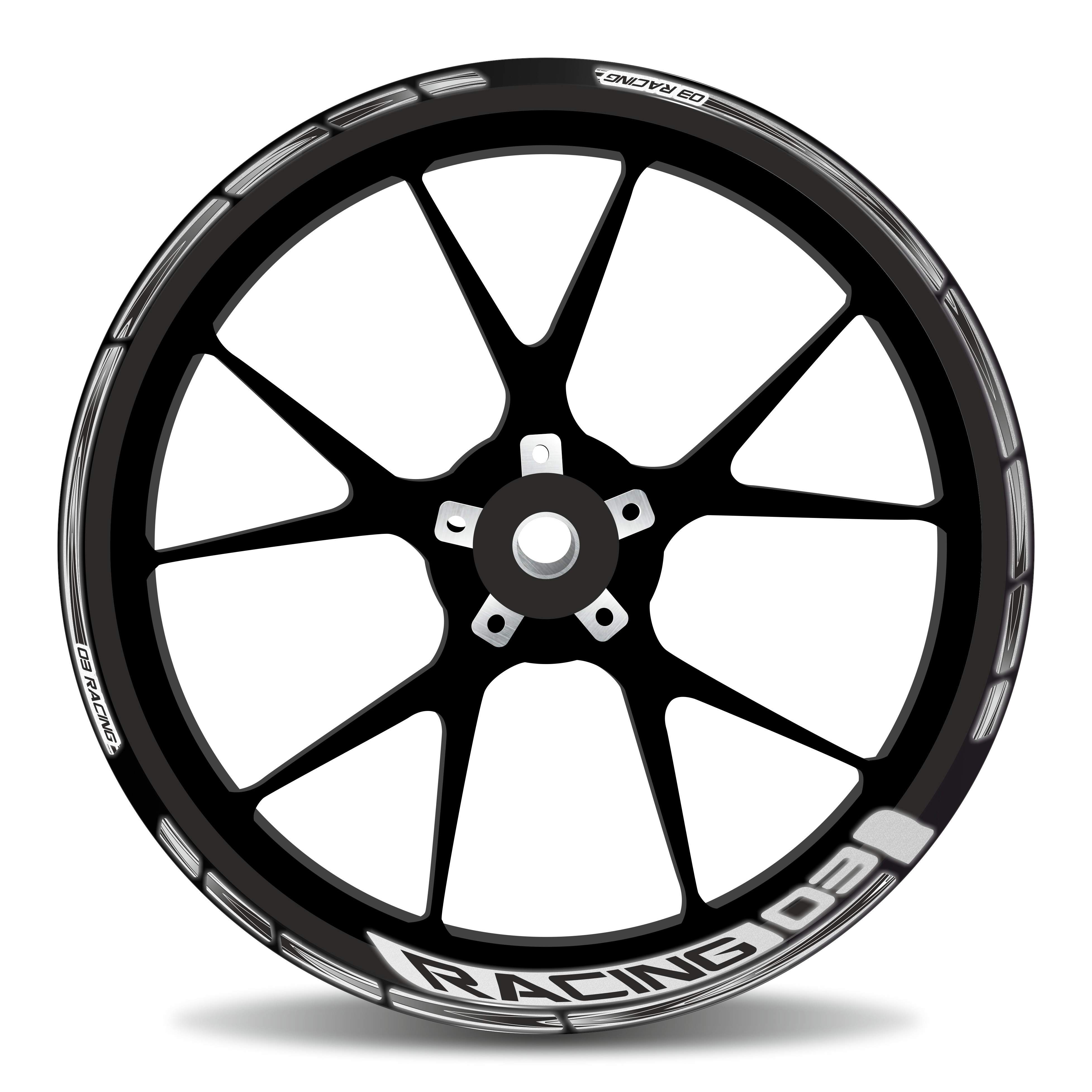 Felgenrand Reflex weiß Set Stripes Motorrad Sticker kompatibel für Yamaha MT-03 Felgenrand Reflex weiß Set Stripes Motorrad Sticker kompatibel für Yamaha MT-03