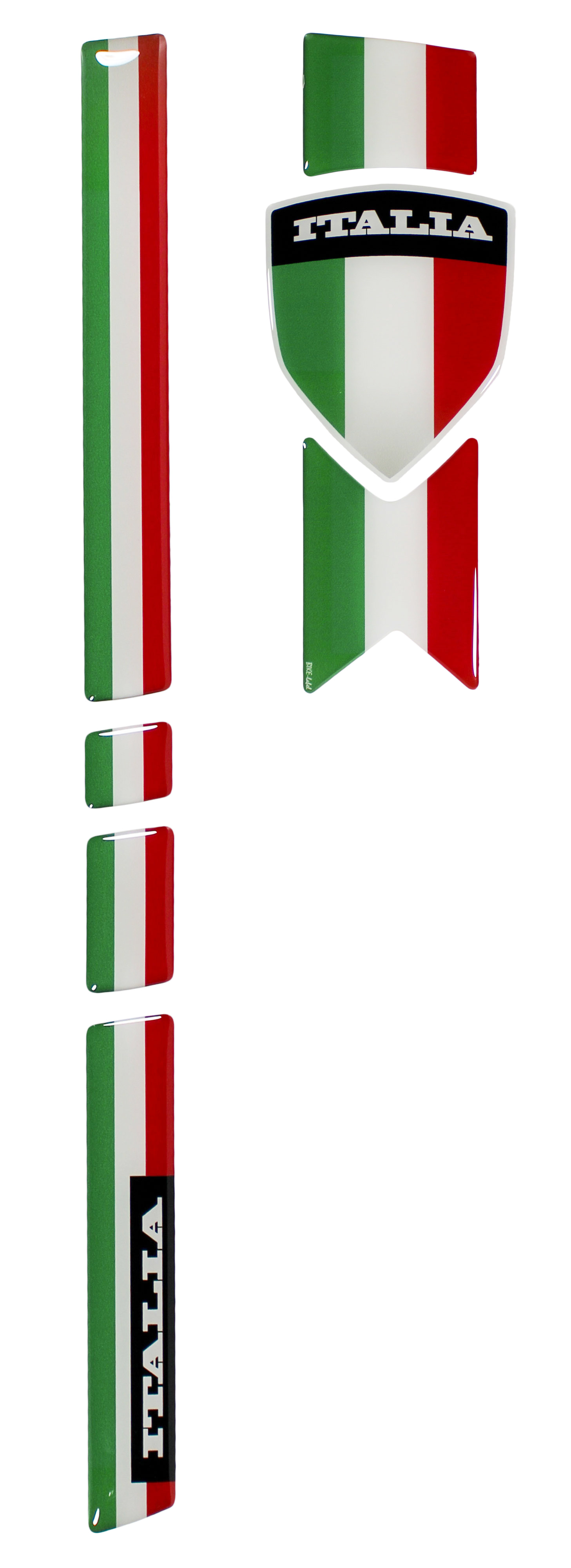 Deko Sticker Set 3D Italia Frontschild kompatibel mit Vespa GTS 125 + Super 125 Deko Sticker Set 3D Italia Frontschild kompatibel mit Vespa GTS 125 + Super 125