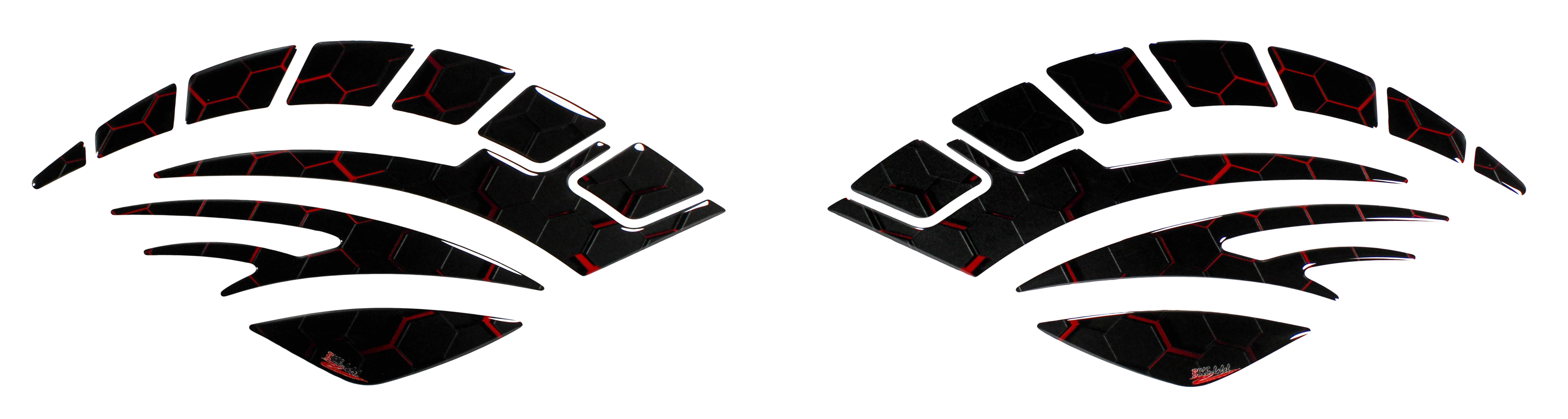 Wabe Rot Schwarz Lackschutz Motorrad Tankpad seitlich Kniepad 3D Gel Aufkleber Wabe Rot Schwarz Lackschutz Motorrad Tankpad seitlich Kniepad 3D Gel Aufkleber