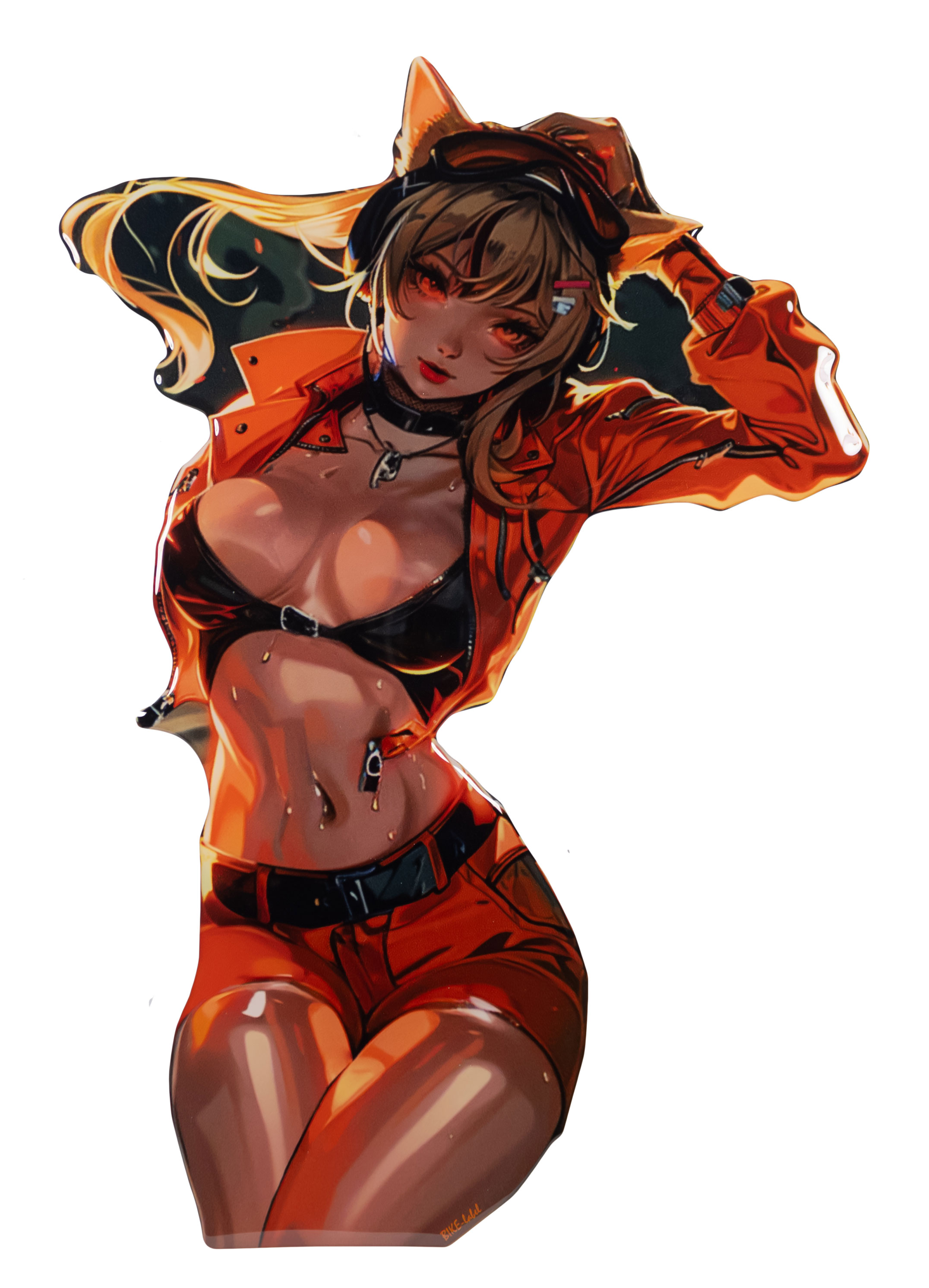 Anime Cat Girl Aufkleber Tankpad Lackschutz Dekor Autoaufkleber Laptop Orange Anime Cat Girl Aufkleber Tankpad Lackschutz Dekor Autoaufkleber Laptop Orange