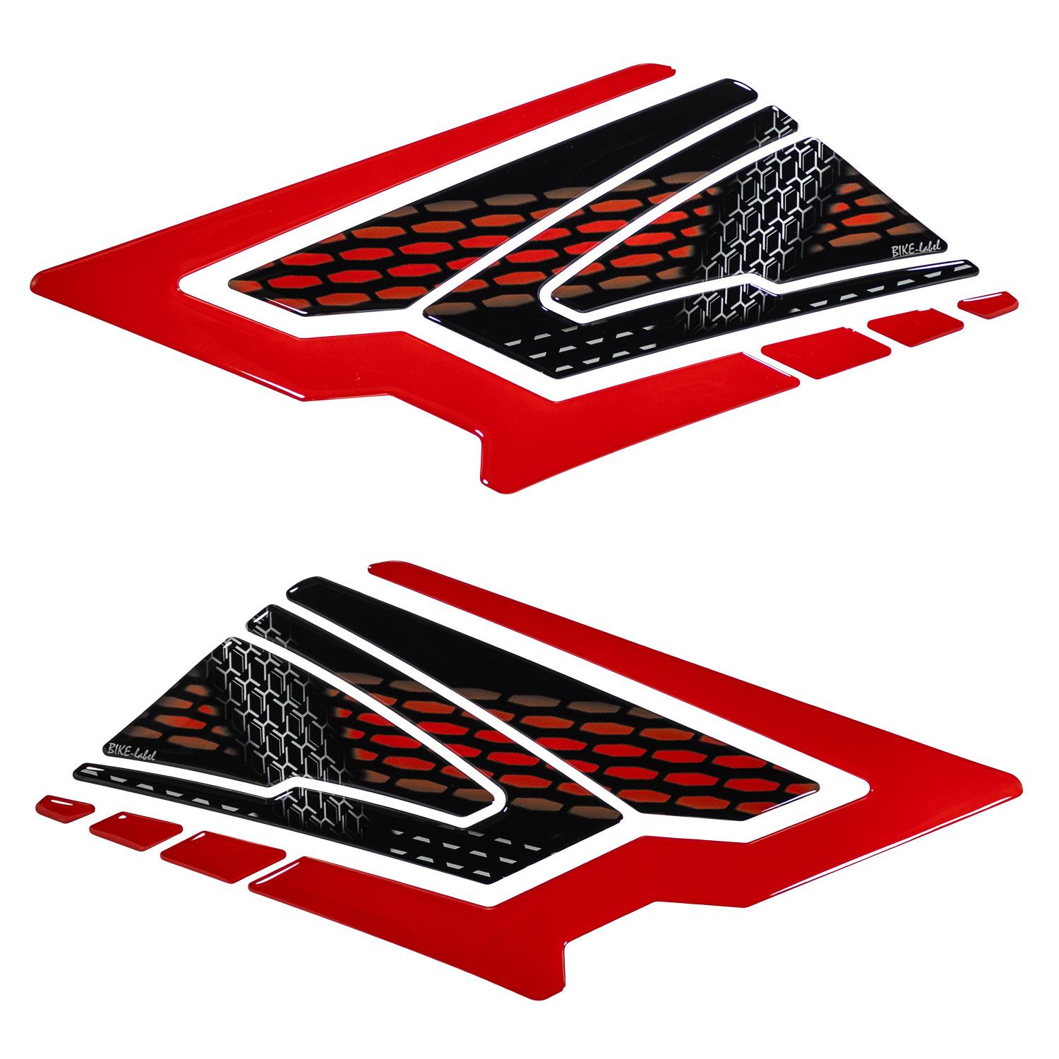 Motorrad seitlicher Tankschutz Tankpad rot kompatibel mit can-am Spyder