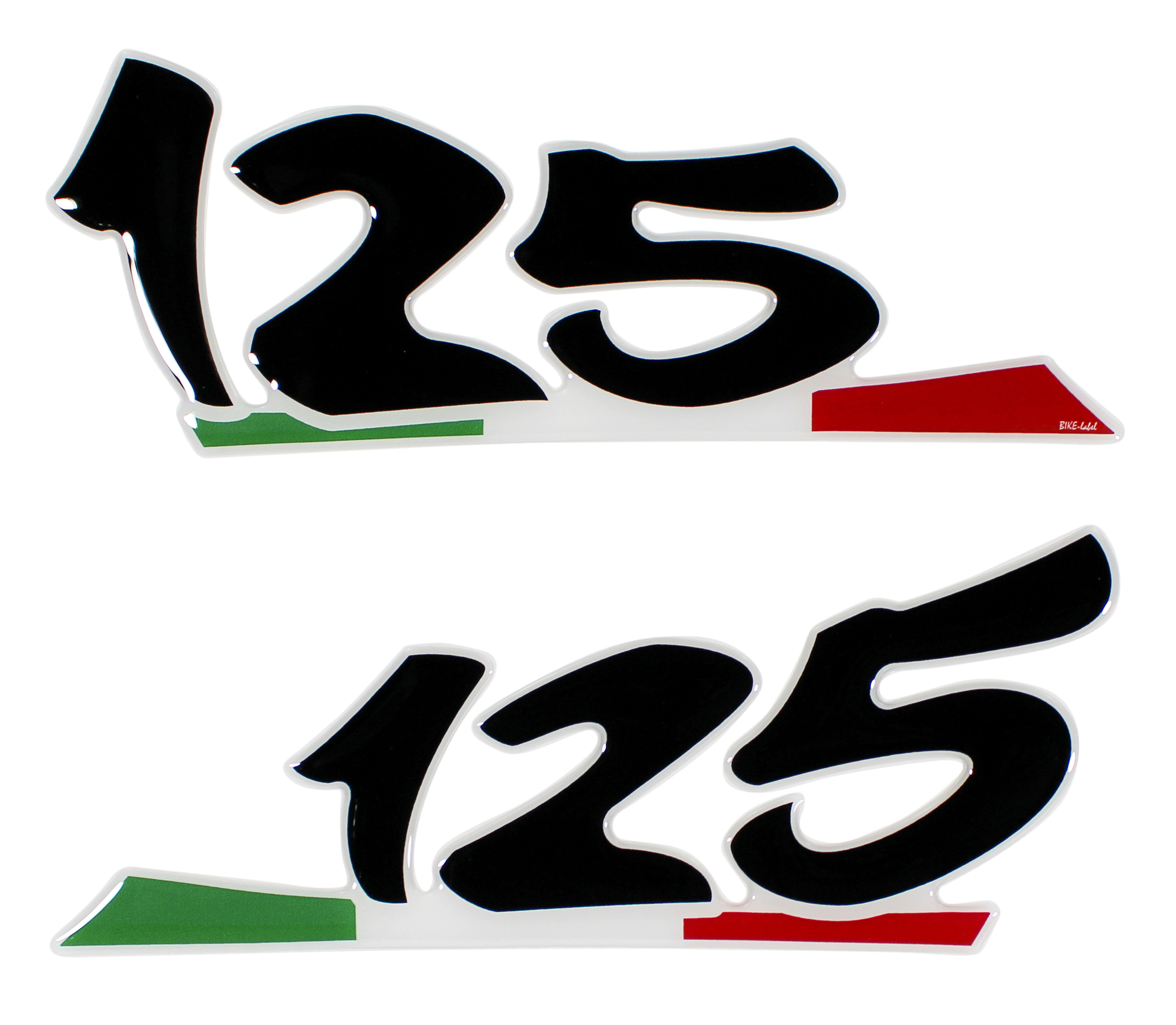 Schutzaufkleber Trittbrett 3D Schriftzug 125 Dekor Italia kompatibel mit Vespa GTS Schutzaufkleber Trittbrett 3D Schriftzug 125 Dekor Italia kompatibel mit Vespa GTS