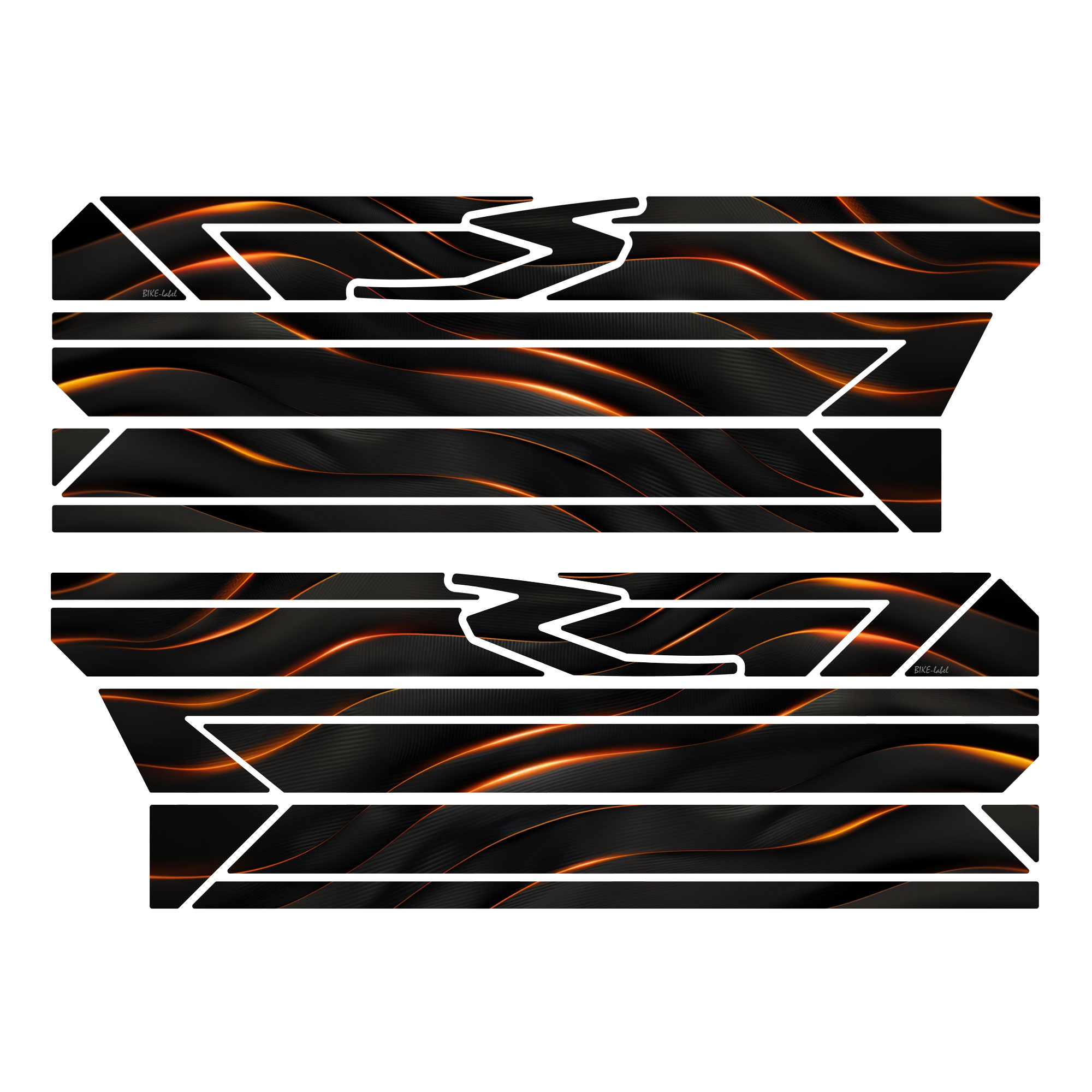 Schutzaufkleber Carbon Orange universell kompatibel mit KTM Fahrrad Deko Sticker Schutzaufkleber Carbon Orange universell kompatibel mit KTM Fahrrad Deko Sticker