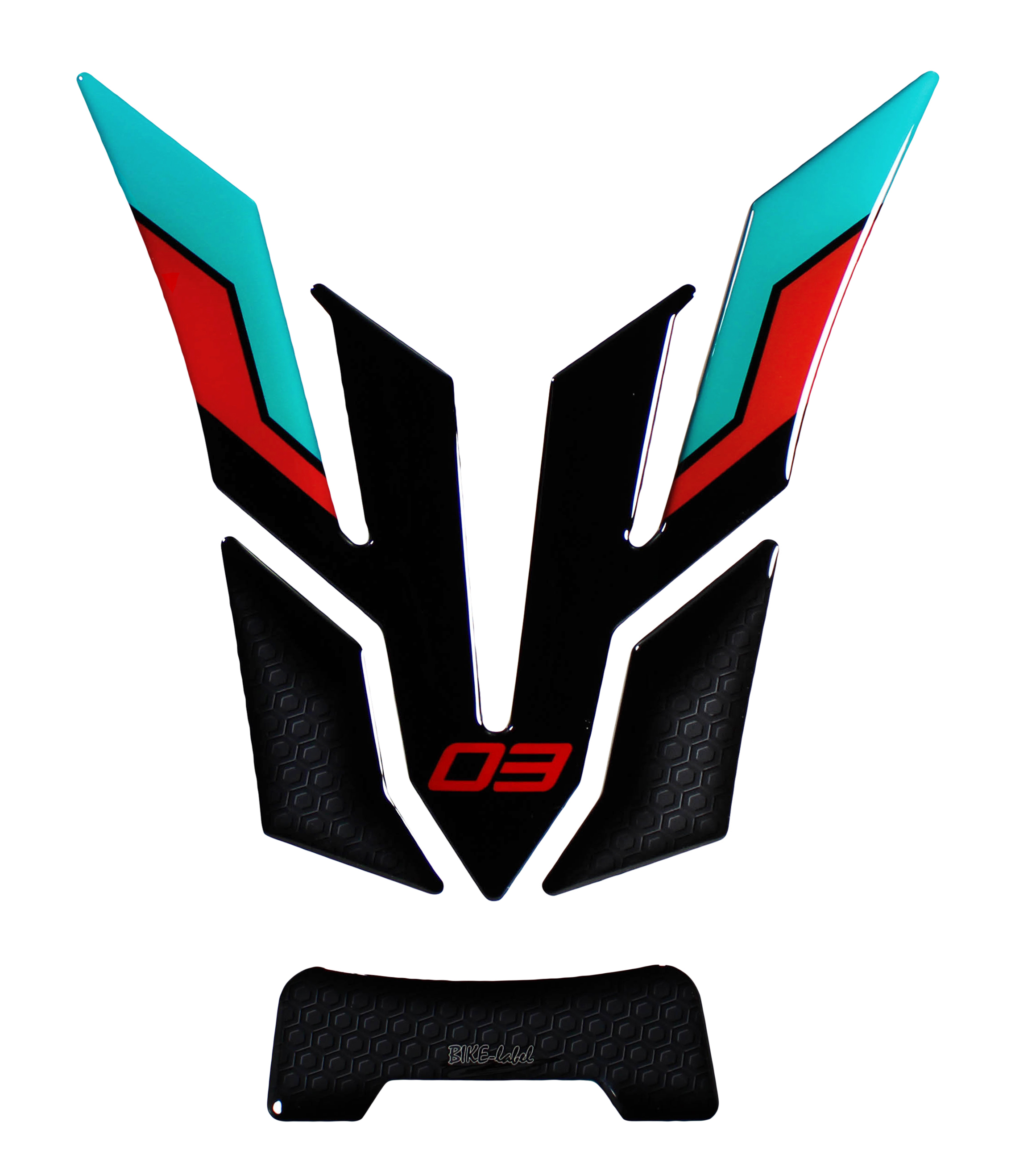 Tankpad 3D Schutz Aufkleber kompatibel mit Yamaha MT-03 Cyan Storm - ab BJ 2022 Tankpad 3D Schutz Aufkleber kompatibel mit Yamaha MT-03 Cyan Storm - ab BJ 2022