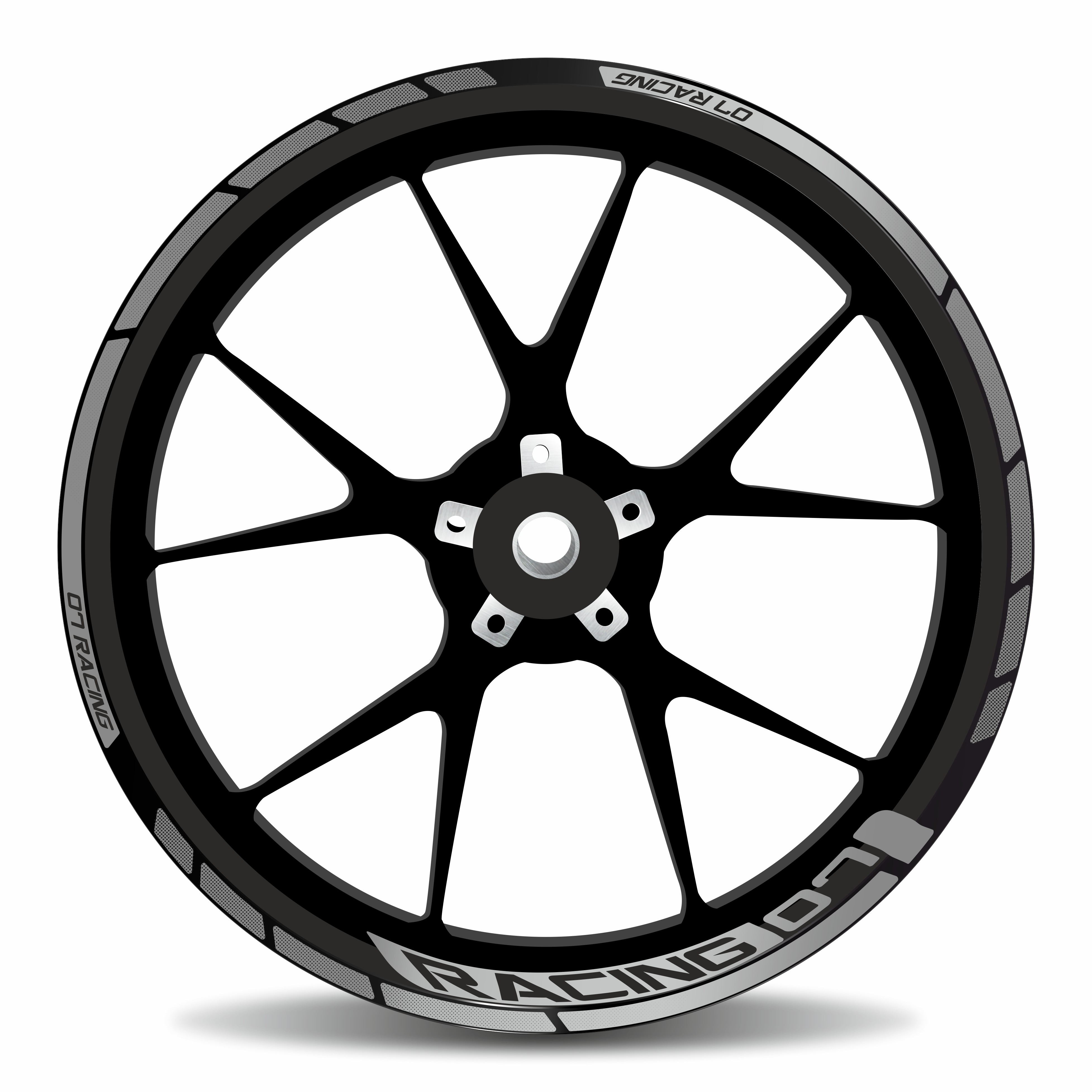 Felgenrand Black Dots Silber Aufkleber für Motorrad kompatibel für Yamaha MT-07 Felgenrand Black Dots Silber Aufkleber für Motorrad kompatibel für Yamaha MT-07