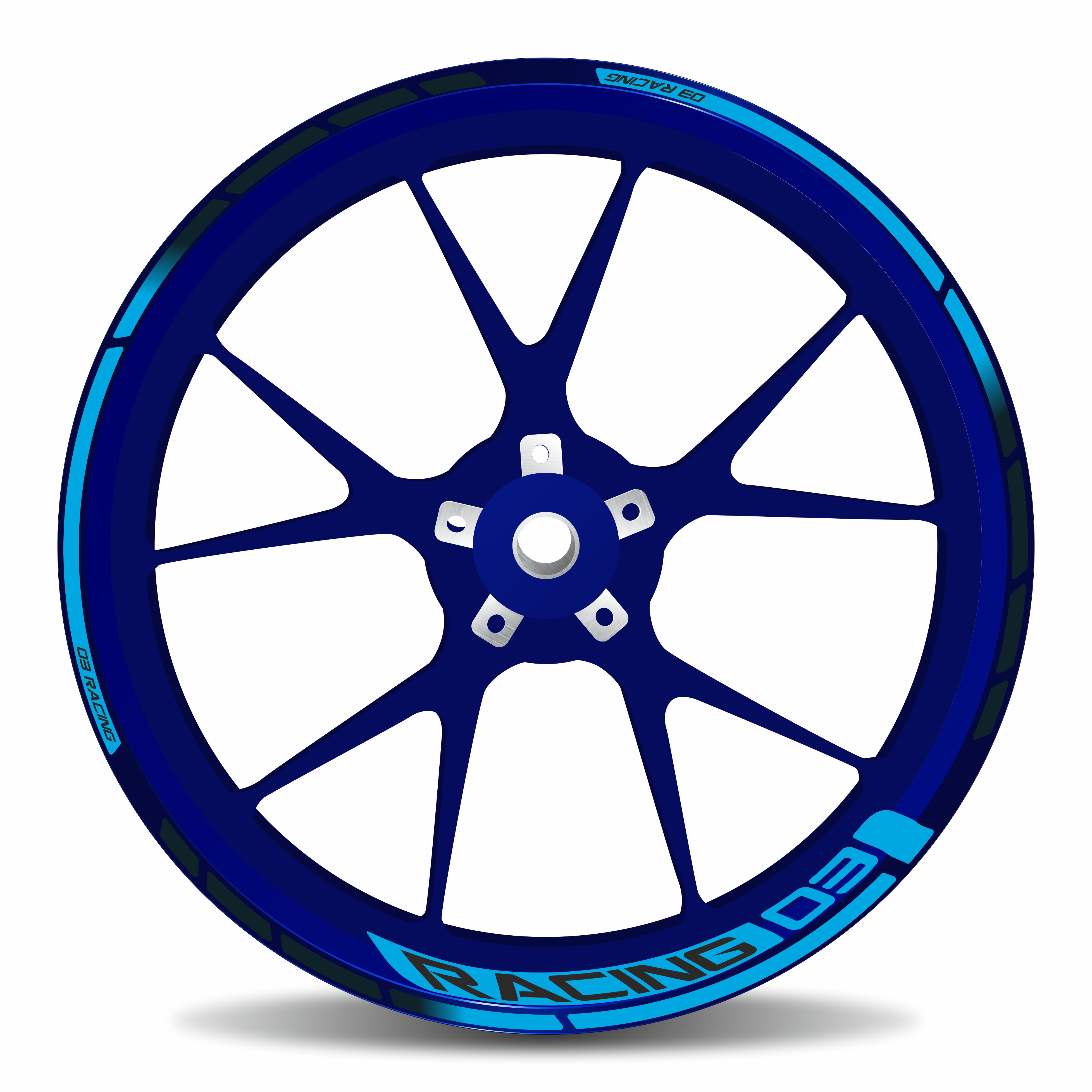 Felgenrand Sticker Klebeset Motorradfelge kompatibel für Yamaha Icon Blue MT-03 Felgenrand Sticker Klebeset Motorradfelge kompatibel für Yamaha Icon Blue MT-03