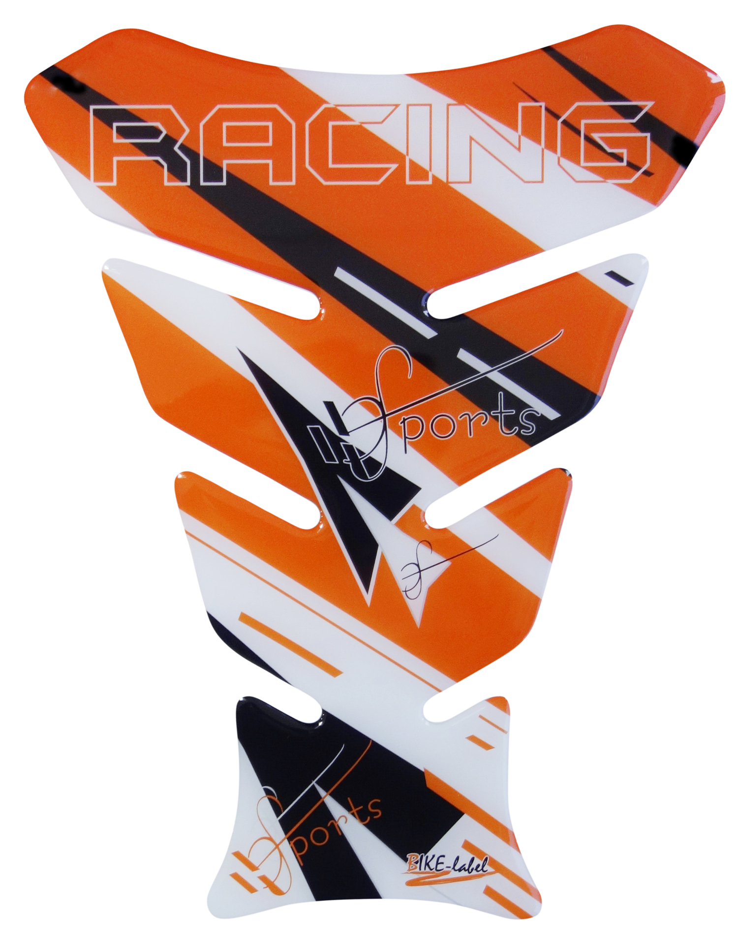 B-Ware Tankpad Motorrad Aufkleber Racing Sports Orange Lackschutz