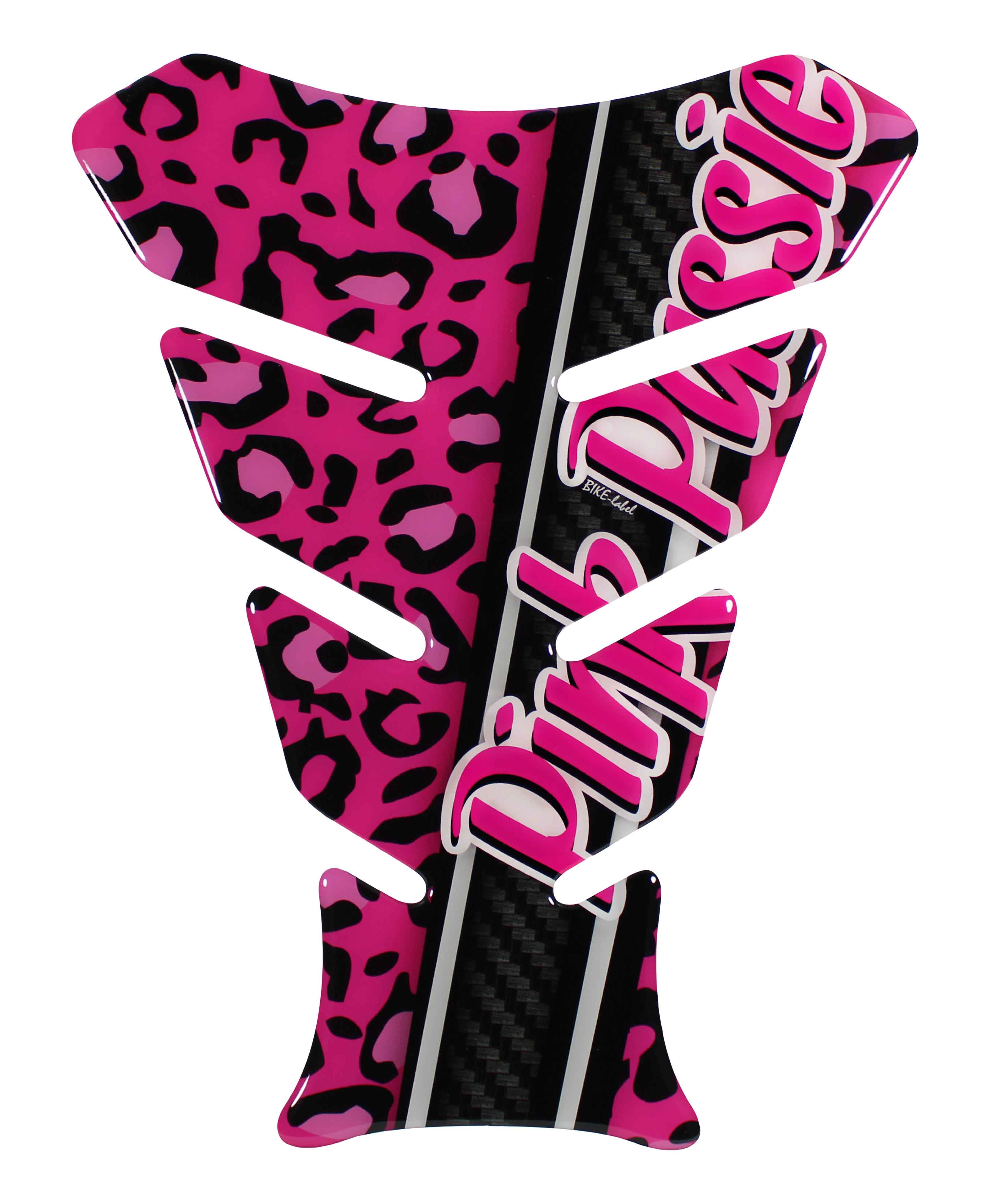 Tankpad für Motorrad Tank Lackschutz 3D-Gel Pink Leoprint Carbon Style