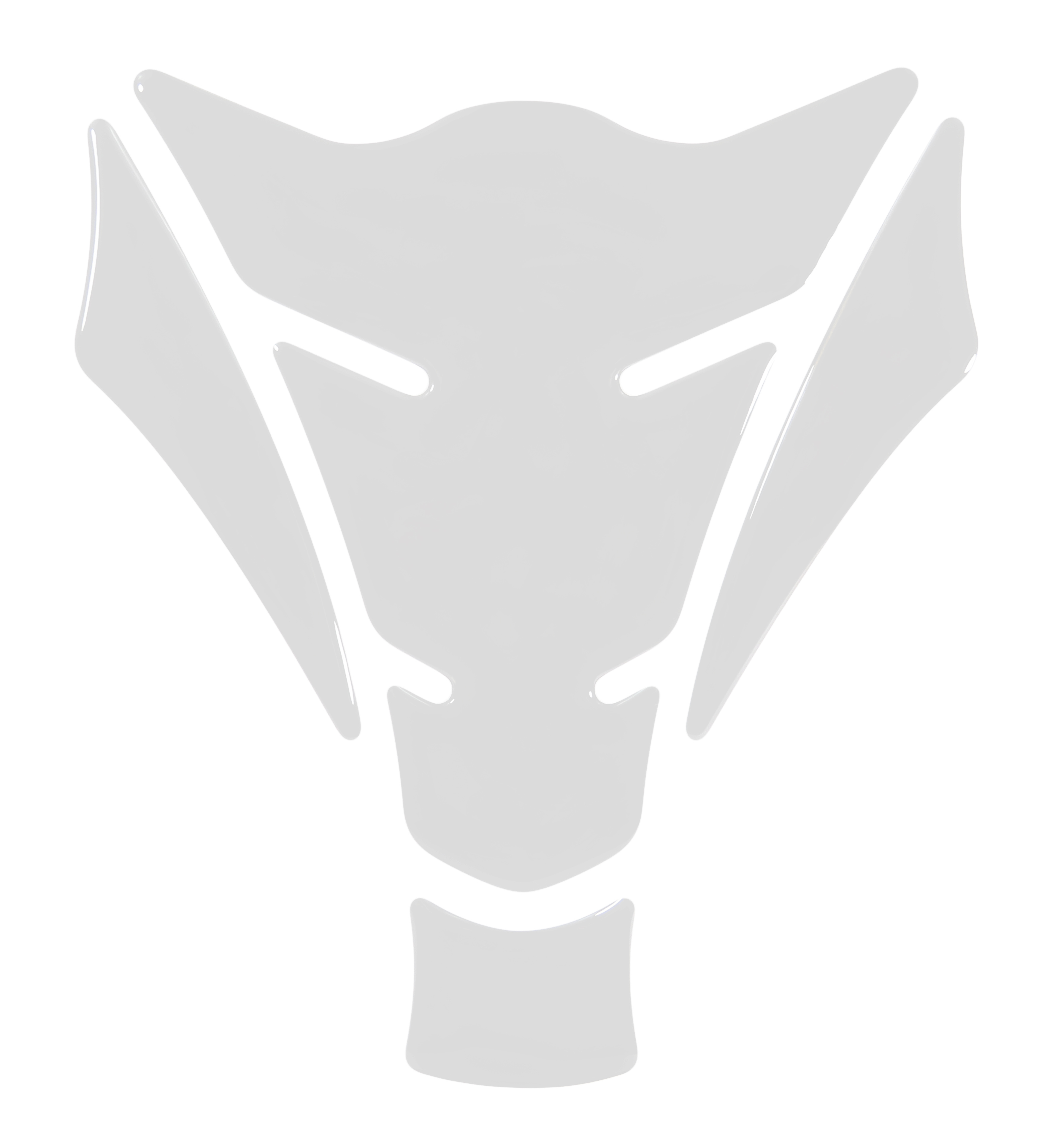 B-Ware Tankpad 3D Motorrad Aufkleber Weiß Kratzschutz Tankschutz