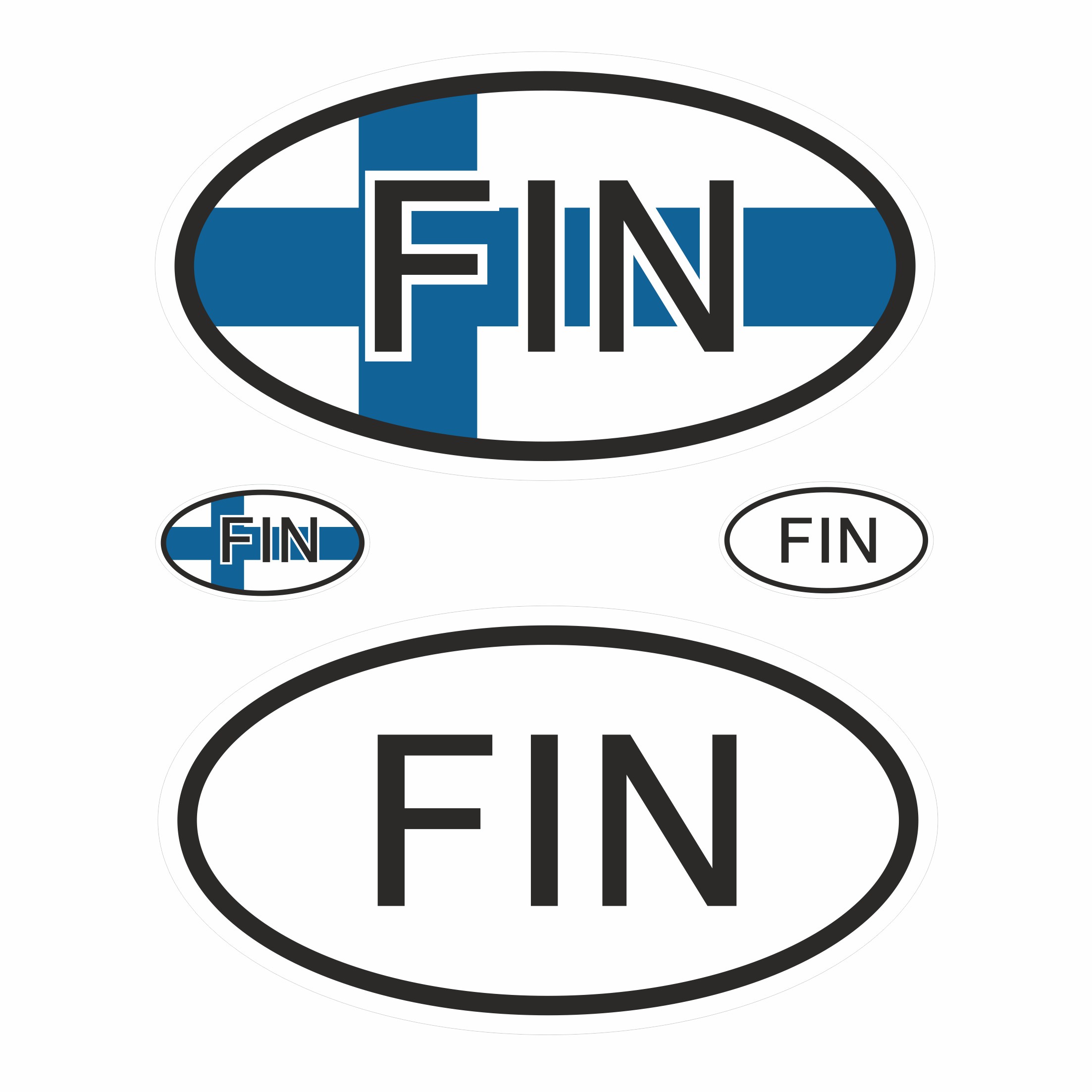Länderkennzeichen Aufkleber Flagge 4 Stck Caravan Auto Kfz Camper Finnland