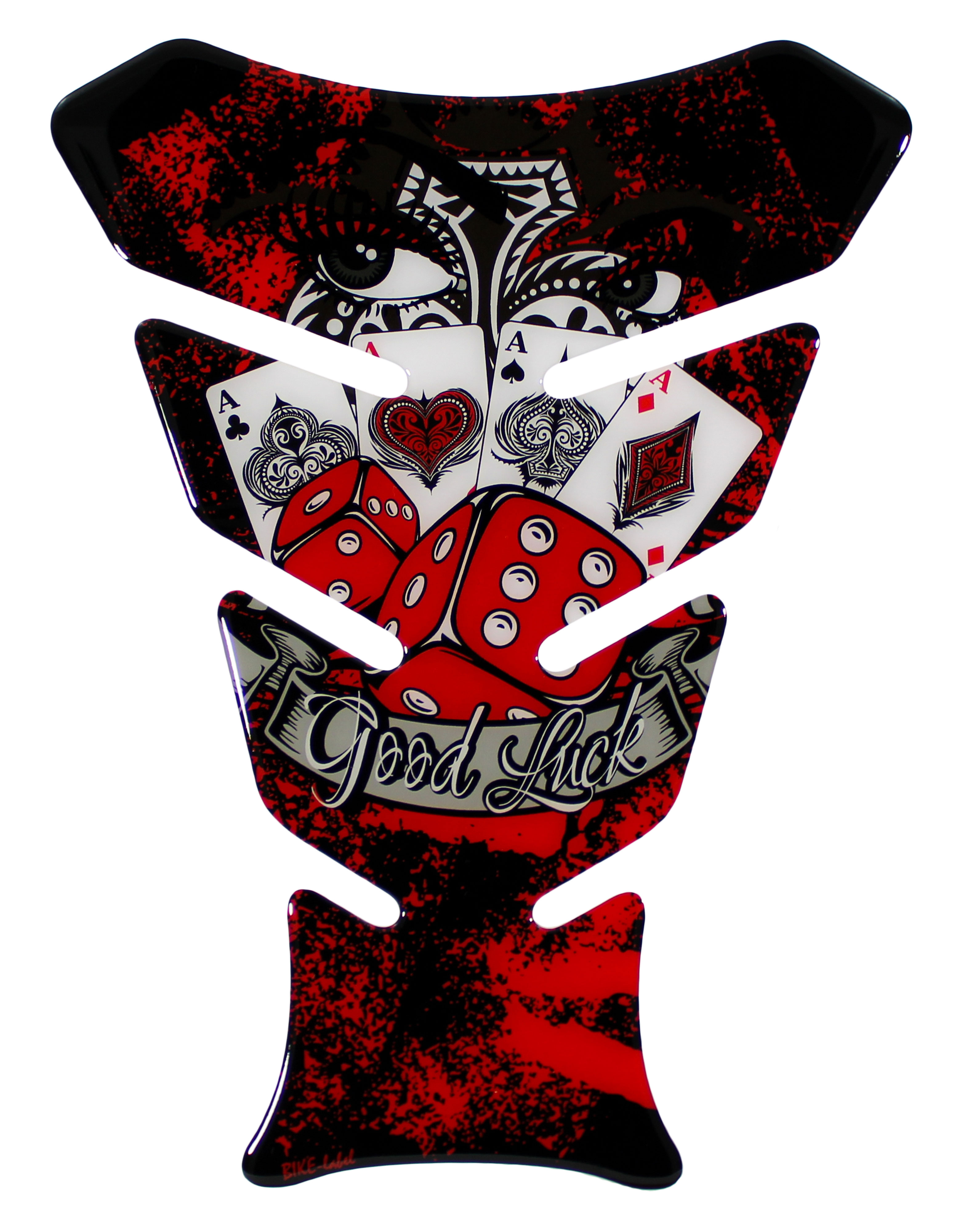 B-Ware Tankpad Motorrad Old School Good Luck