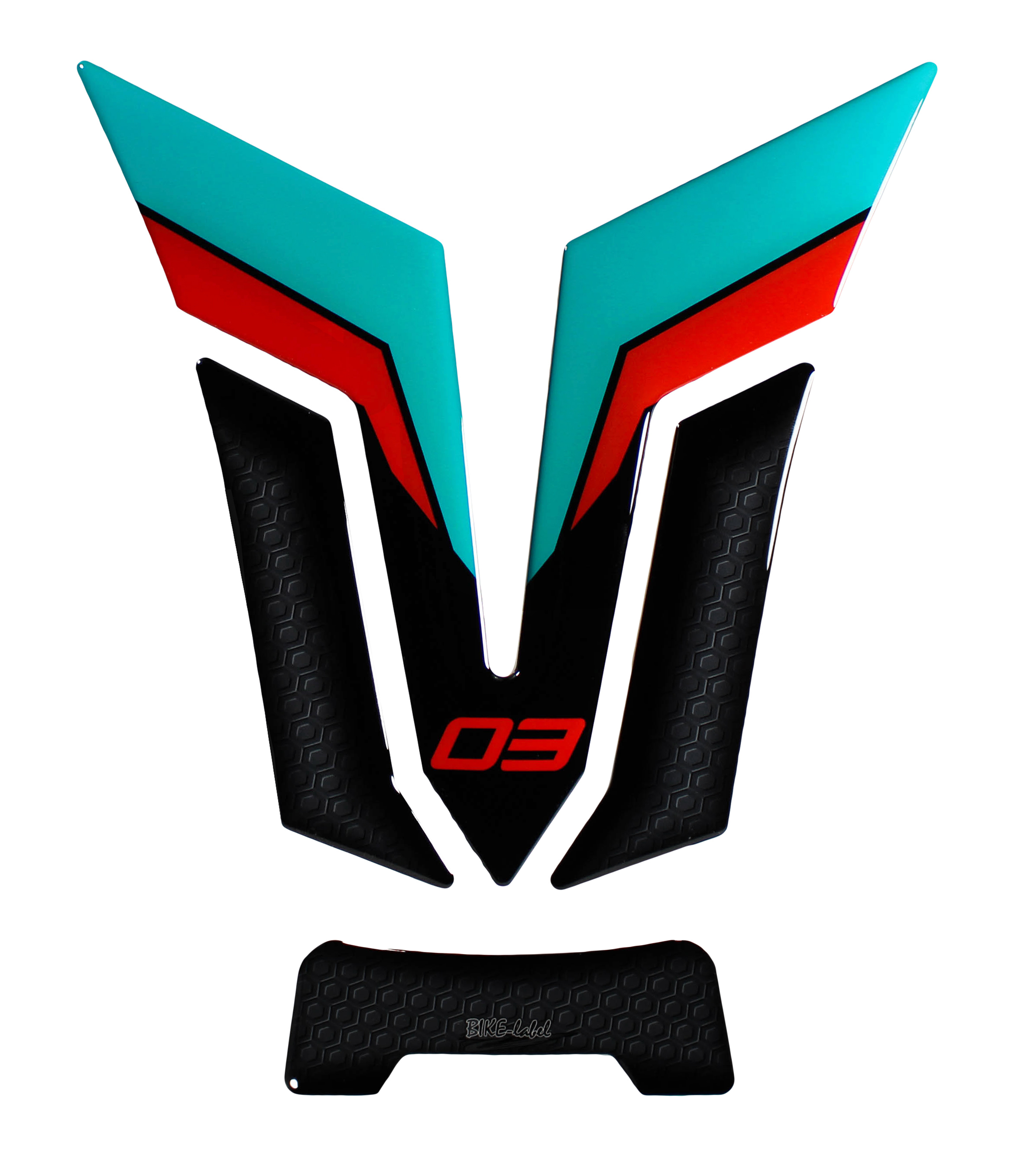 Tankpad 3D Schutz Aufkleber kompatibel mit Yamaha MT-03 Cyan Storm - ab BJ 2022 Tankpad 3D Schutz Aufkleber kompatibel mit Yamaha MT-03 Cyan Storm - ab BJ 2022