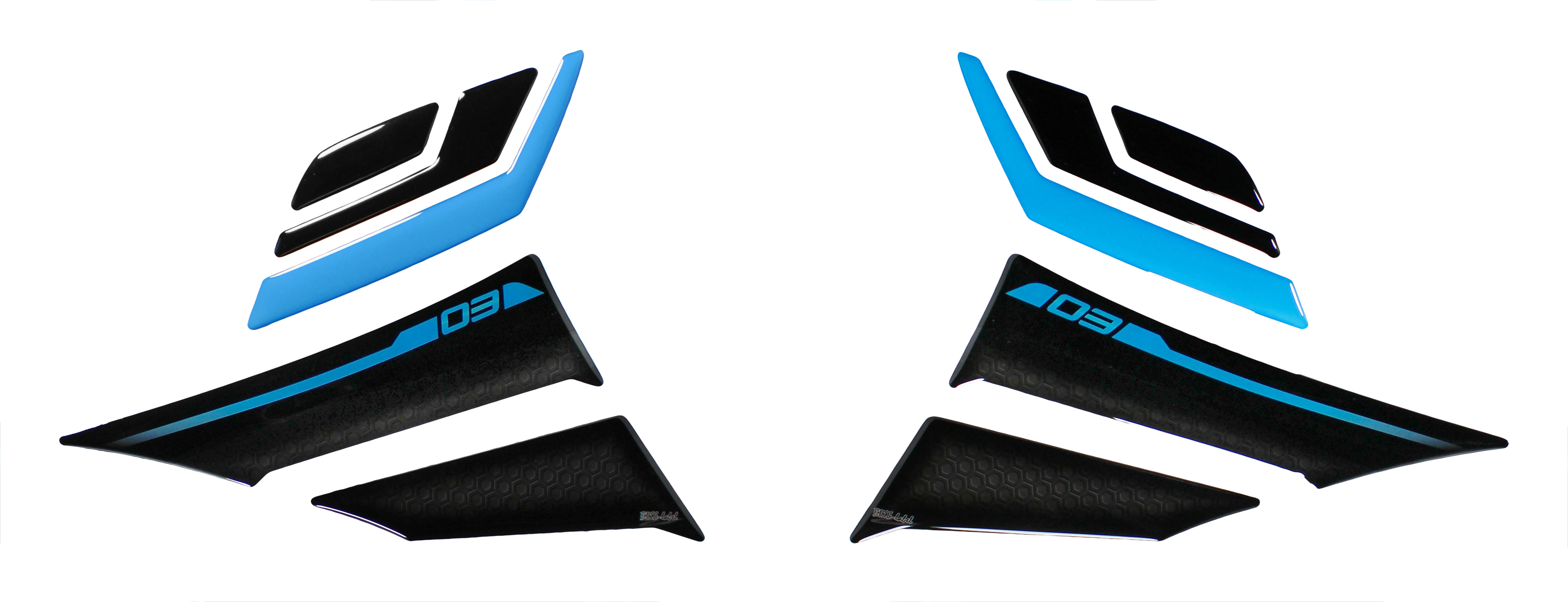 Seitentankpad kompatibel mit Yamaha MT-03 Icon Blue - ab BJ 2022 Seitentankpad kompatibel mit Yamaha MT-03 Icon Blue - ab BJ 2022