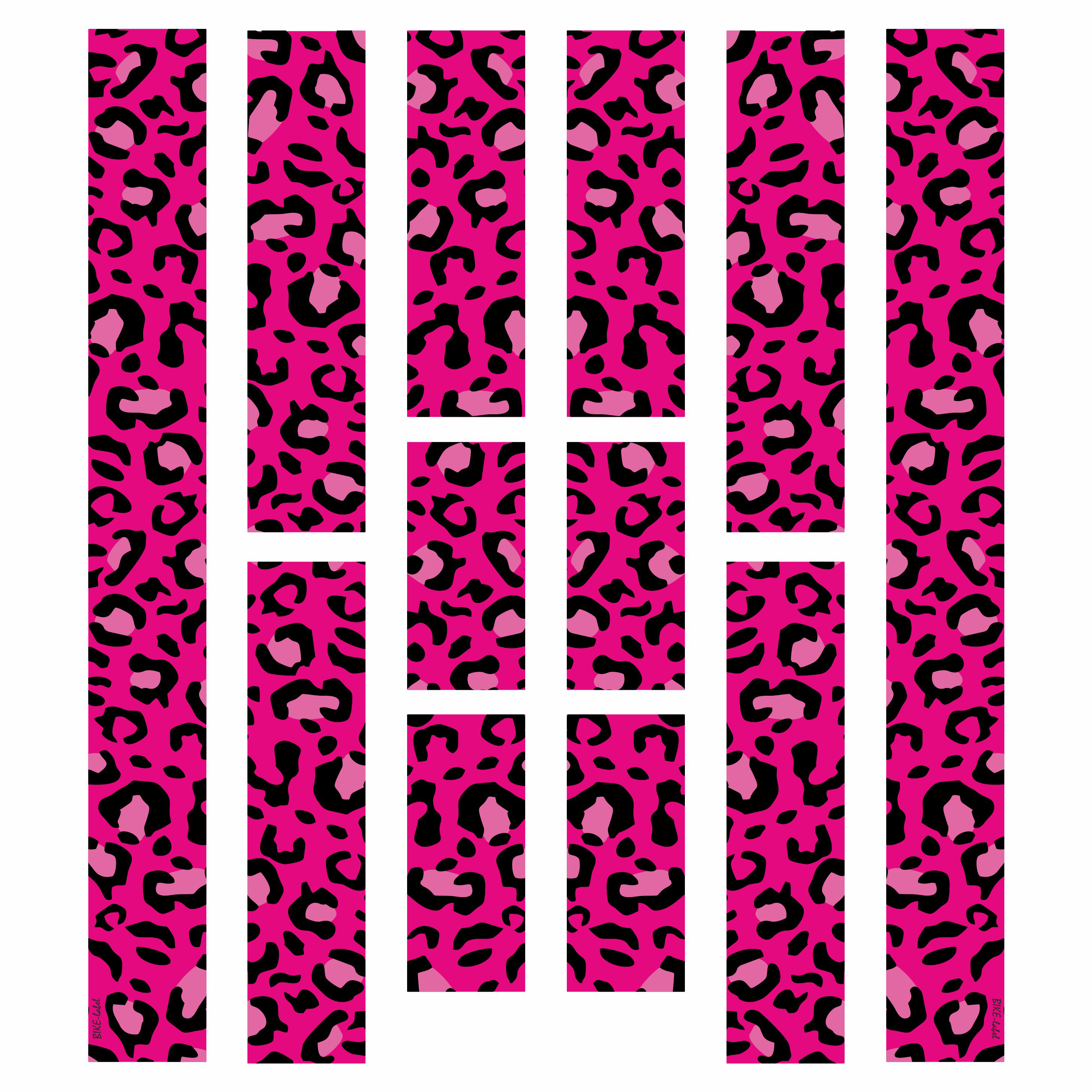 Fahrradrahmen Aufkleber 12-teilig XL Sticker Set E-Bike Roller Pink Leo Fahrradrahmen Aufkleber 12-teilig XL Sticker Set E-Bike Roller Pink Leo