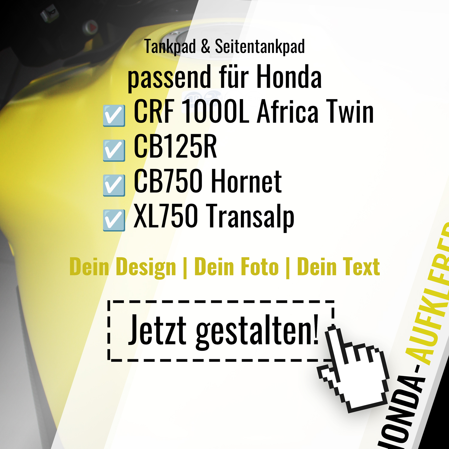Schutztankpads kompatibel mit Honda - Individuell online gestalten Schutz und Design