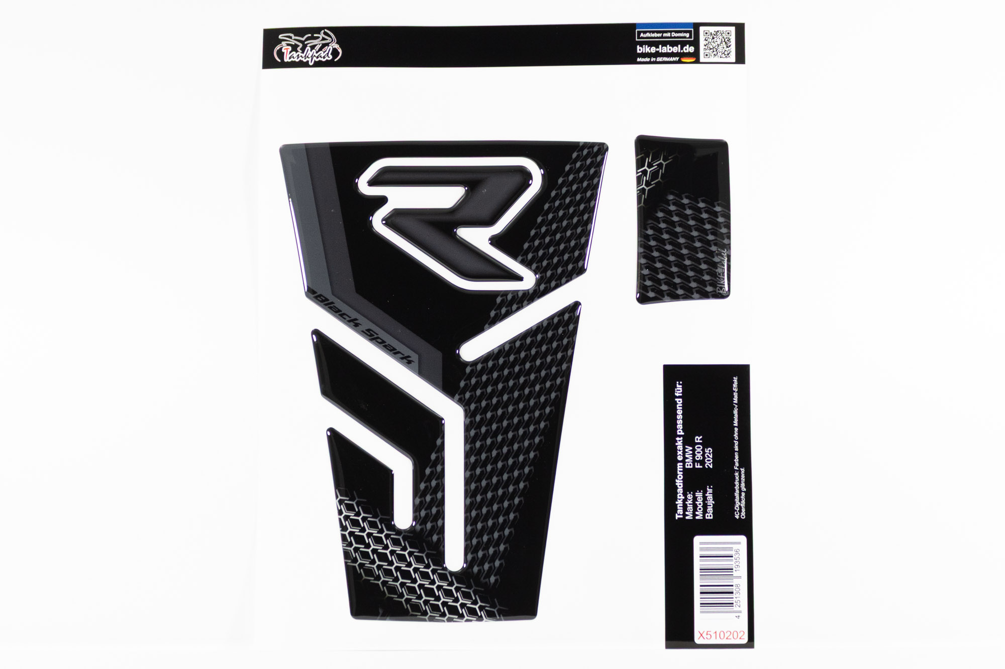 Tankpad Aus Kunstharz Für BMW R1200RS 2015-2016 - 3D Effekt Schwarz/Rot