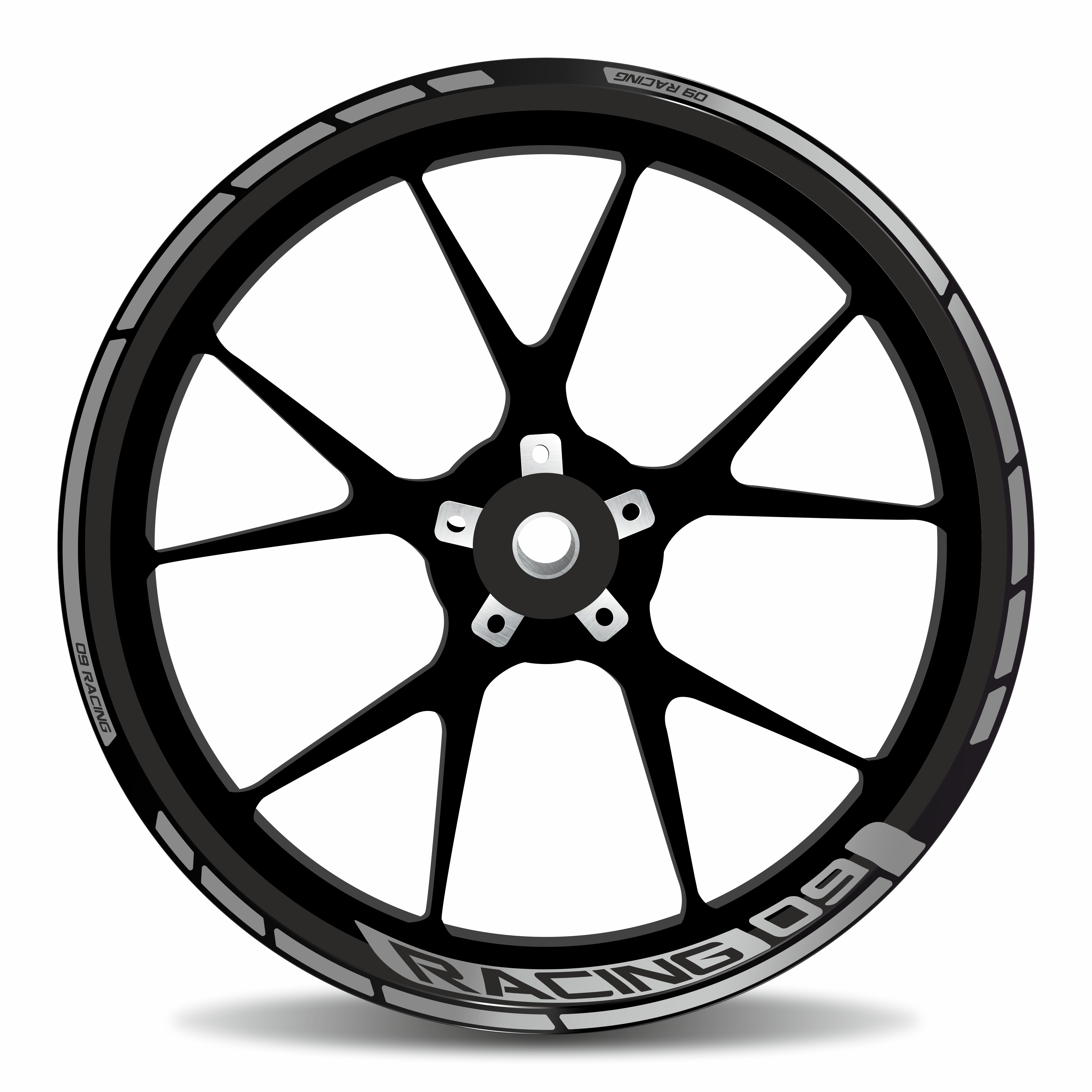 Felgenränder Set Silber Aufkleber für Motorradfelge kompatibel für Yamaha MT-09 Felgenränder Set Silber Aufkleber für Motorradfelge kompatibel für Yamaha MT-09
