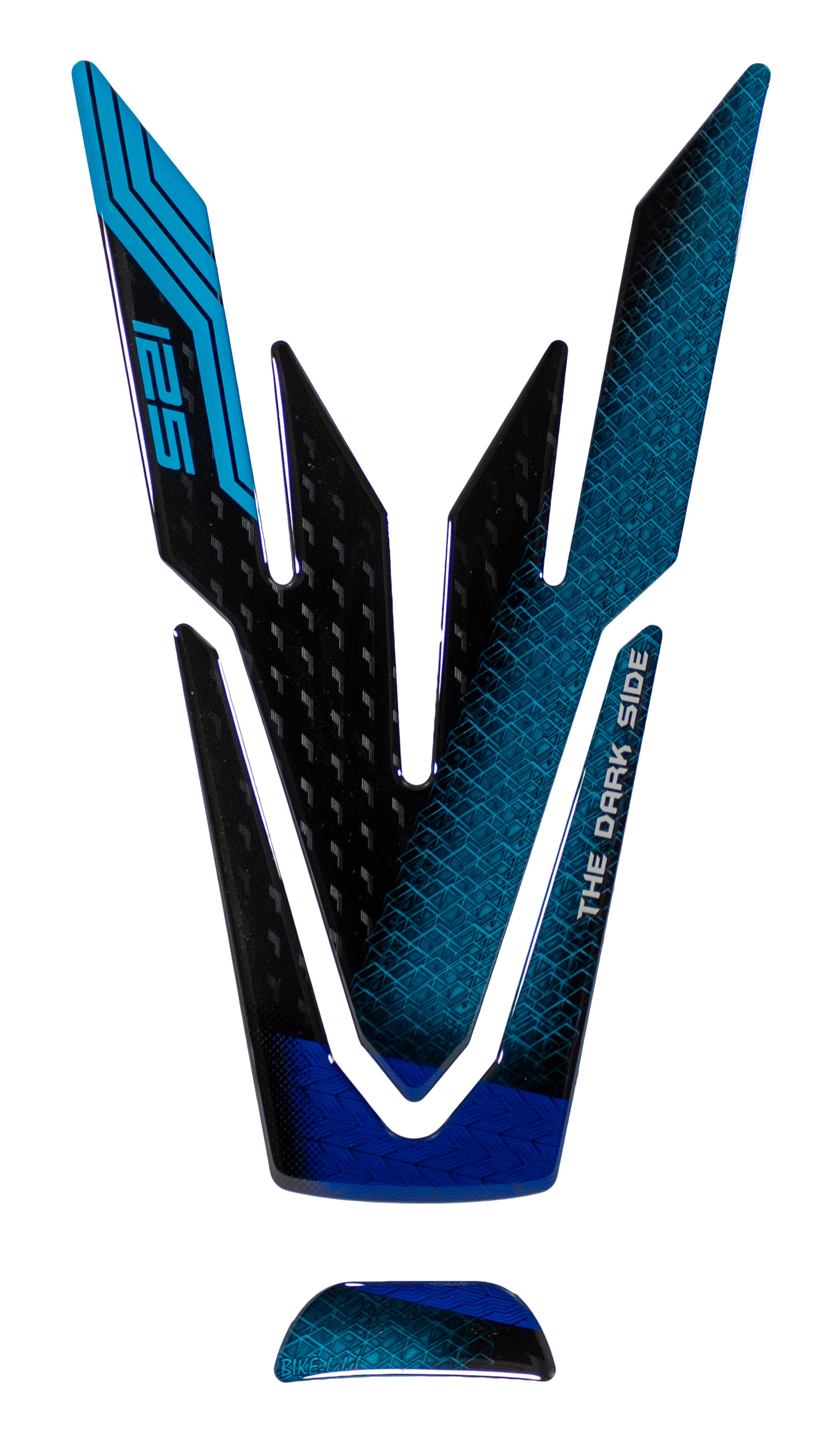 Motorradaufkleber Blau Tank Pad kompatibel mit Yamaha MT-125 Icon Blue MY 2024 Motorradaufkleber Blau Tank Pad kompatibel mit Yamaha MT-125 Icon Blue MY 2024