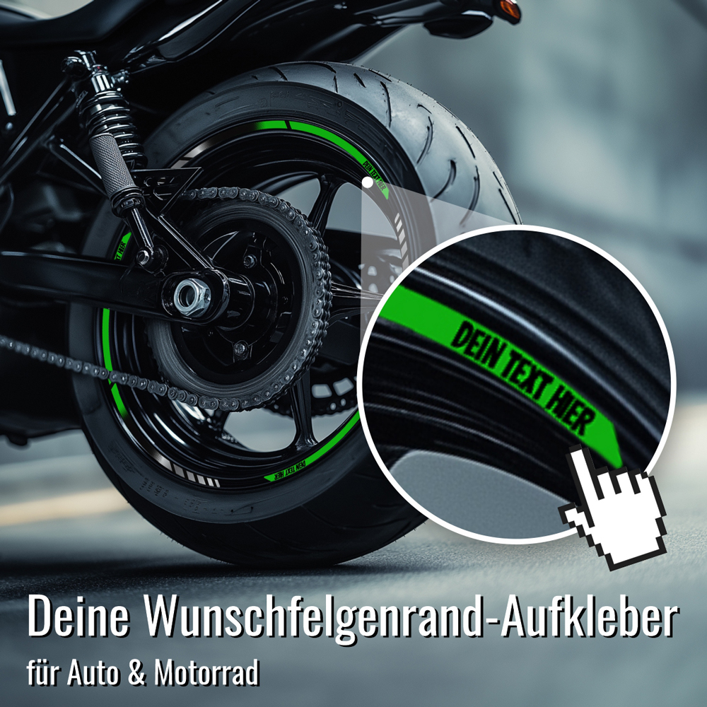 Personalisierte Felgenrandaufkleber – Dein Design Dein Statement Selbst gestalten