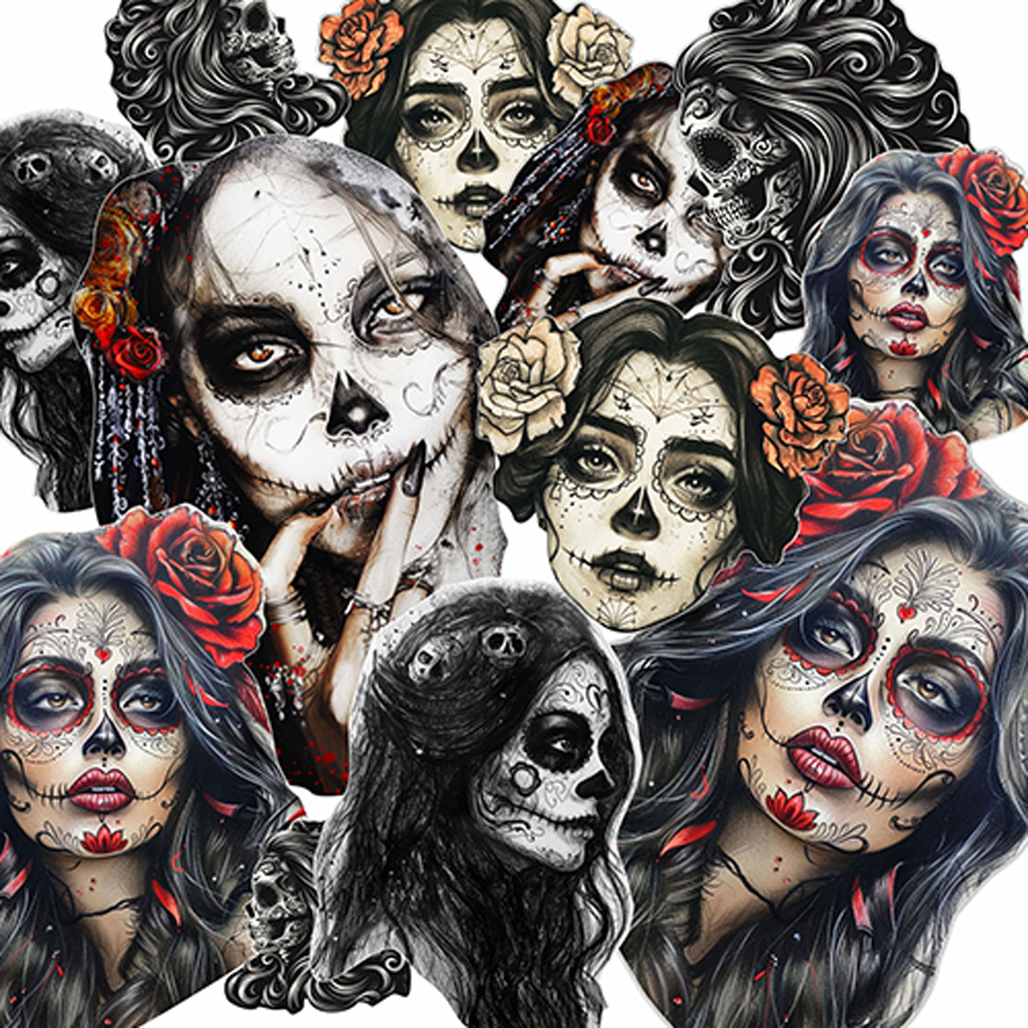 Catrina Deko Aufkleber Sticker Catrina Deko Aufkleber Sticker