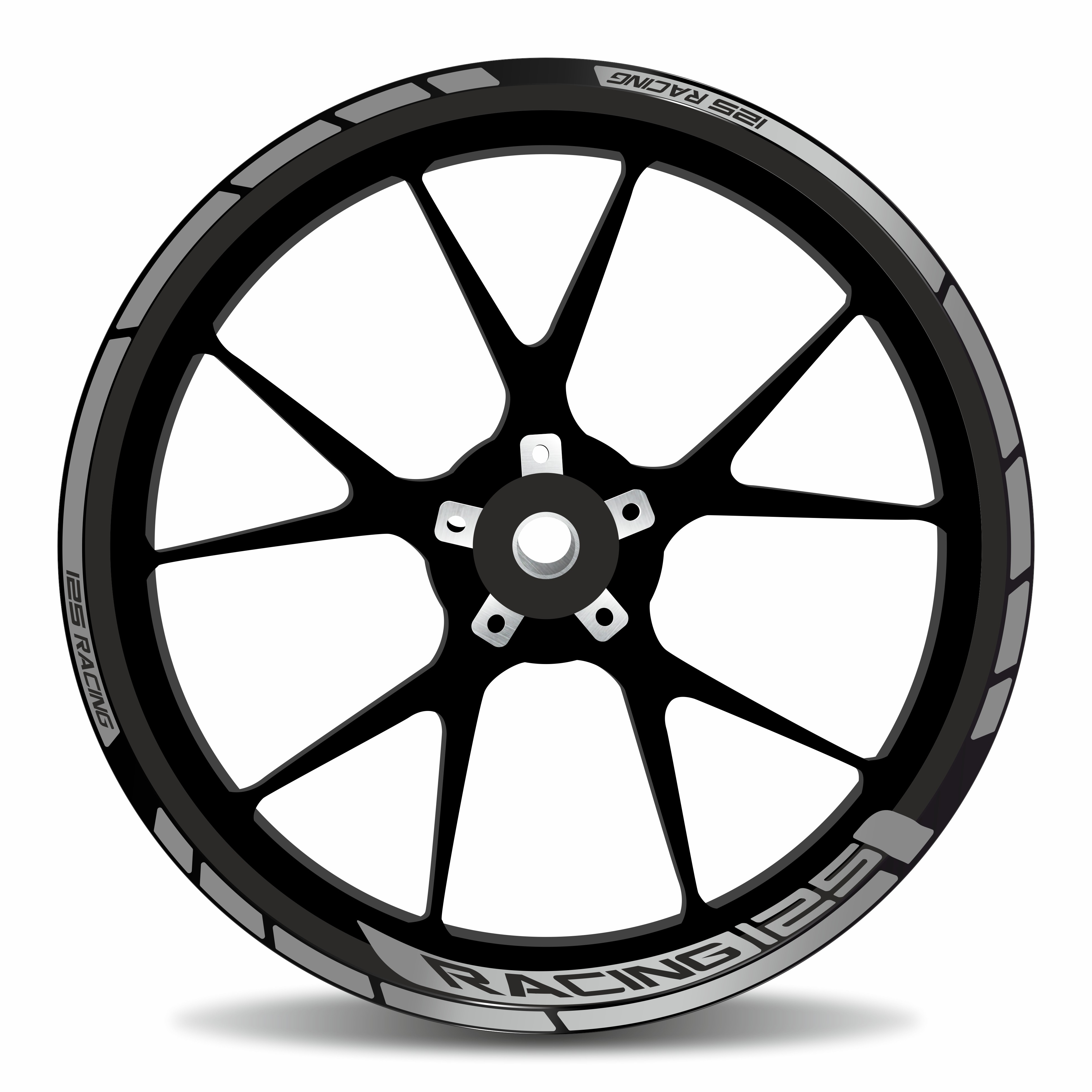 Felgenränder Set Silber Aufkleber für Motorradfelge kompatibel für Yamaha MT-125 Felgenränder Set Silber Aufkleber für Motorradfelge kompatibel für Yamaha MT-125