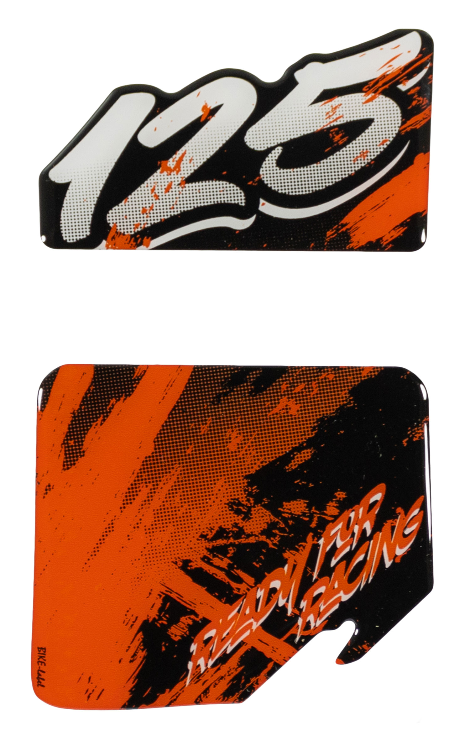 Motorrad Tankpadaufkleber kompatibel mit KTM Duke 125 Splatter Urban Rot Orange