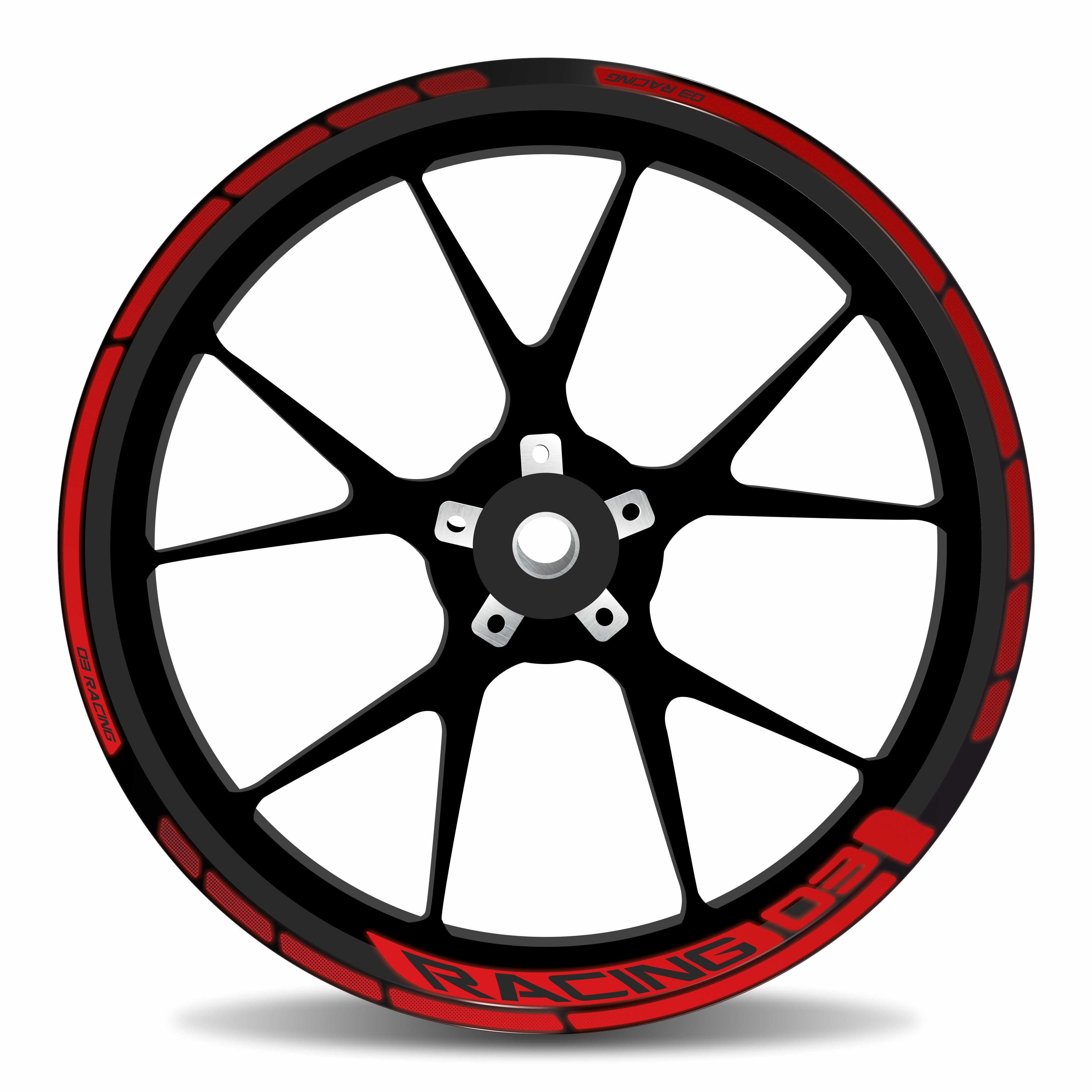 Felgenrandaufkleber Komplettset Reflex rot Dot Bike kompatibel für Yamaha MT-03 Felgenrandaufkleber Komplettset Reflex rot Dot Bike kompatibel für Yamaha MT-03