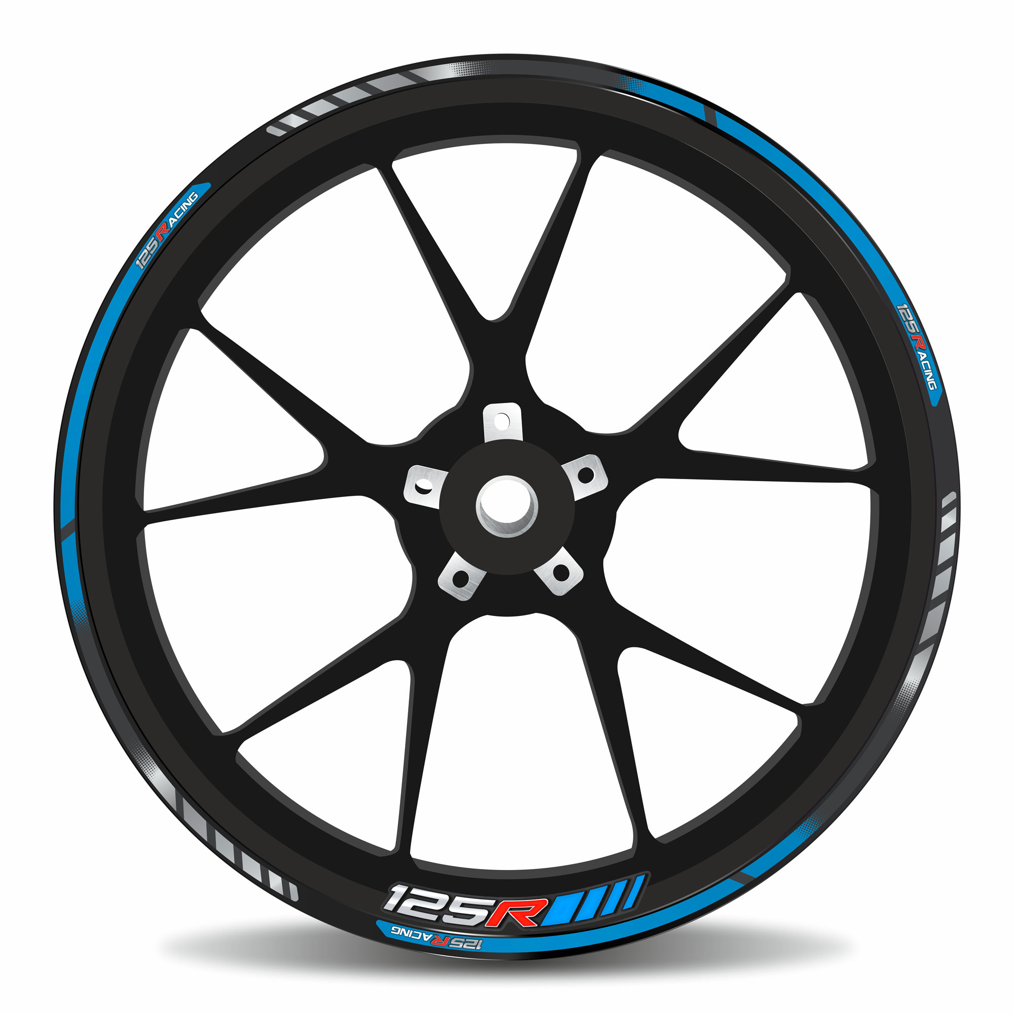 Felgenrandaufkleber Felgenbett Dekor Aufkleber blau kompatibel mit Honda CB125R Felgenrandaufkleber Felgenbett Dekor Aufkleber blau kompatibel mit Honda CB125R