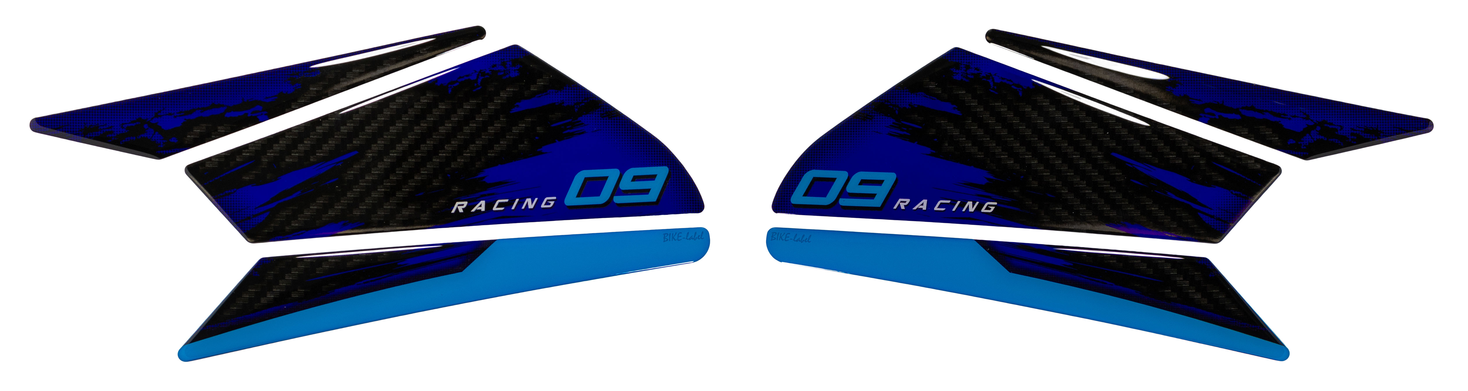 Seiten Tankpad blau Carbon Optik kompatibel mit Yamaha MT-09 Icon Blue (MY 2024) Seiten Tankpad blau Carbon Optik kompatibel mit Yamaha MT-09 Icon Blue (MY 2024)