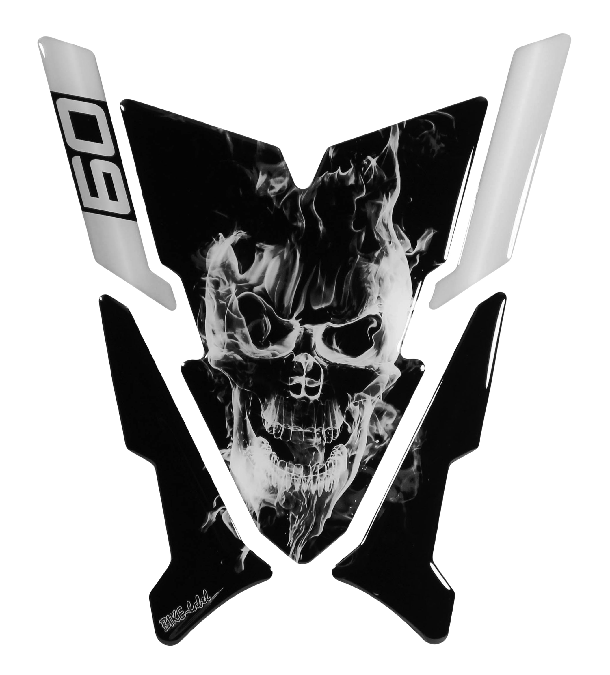 Motorrad Tankpad 3D kompatibel mit Yamaha MT-09 Totenkopf Grau - ab BJ 2022 Motorrad Tankpad 3D kompatibel mit Yamaha MT-09 Totenkopf Grau - ab BJ 2022