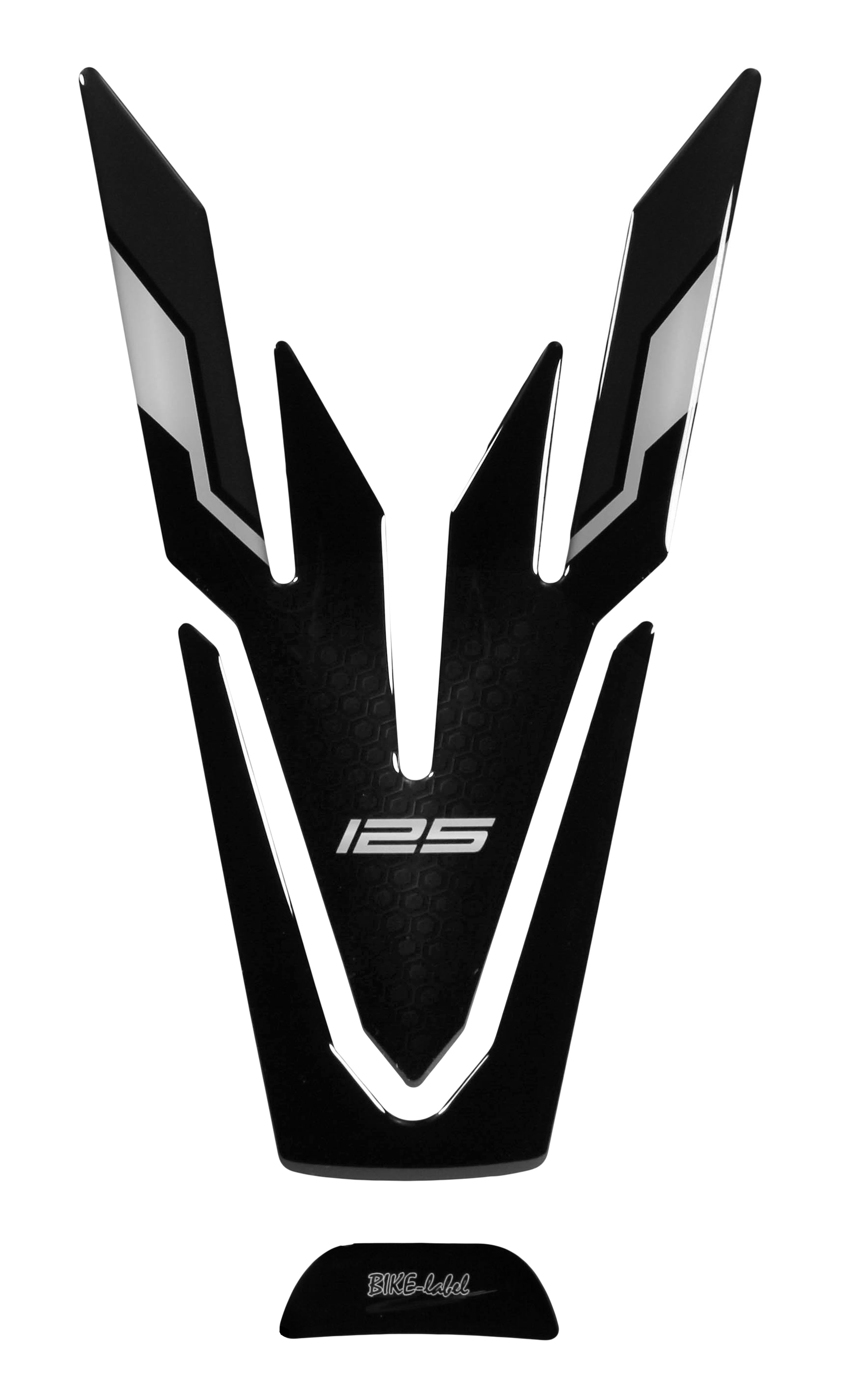Motorradaufkleber 3D Tankpad kompatibel mit Yamaha MT-125 Tech Black ab BJ 2022 Motorradaufkleber 3D Tankpad kompatibel mit Yamaha MT-125 Tech Black ab BJ 2022