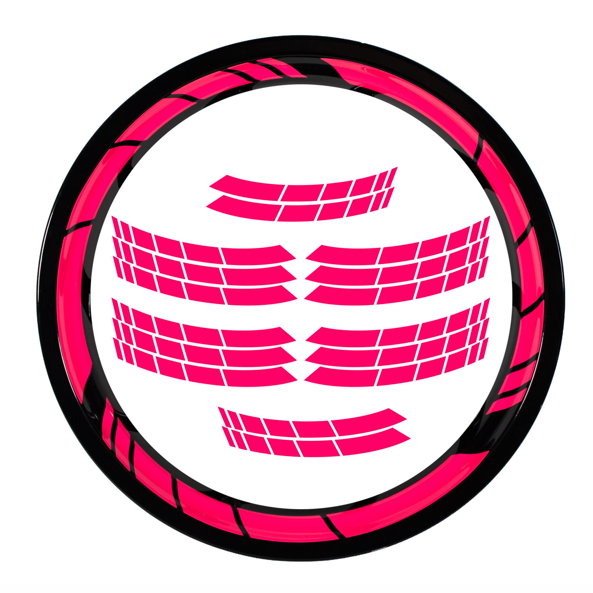 Felgenbett Aufkleber GP Style Neon Pink 16er Set Rim Stripes Motorrad Auto