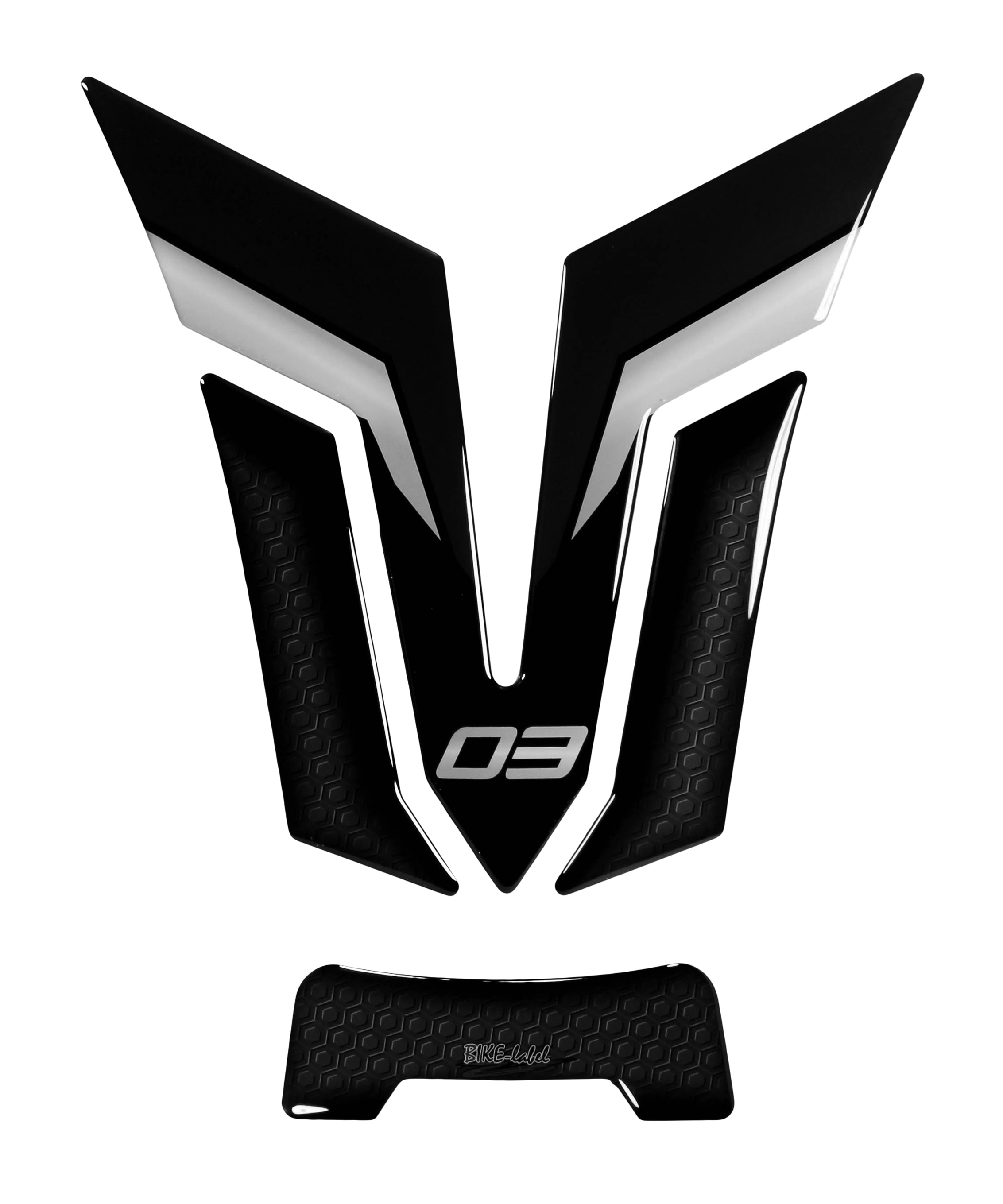 Tankpad Gel Aufkleber 3D kompatibel mit Yamaha MT-03 Midnight Black (ab BJ 2022) Tankpad Gel Aufkleber 3D kompatibel mit Yamaha MT-03 Midnight Black (ab BJ 2022)