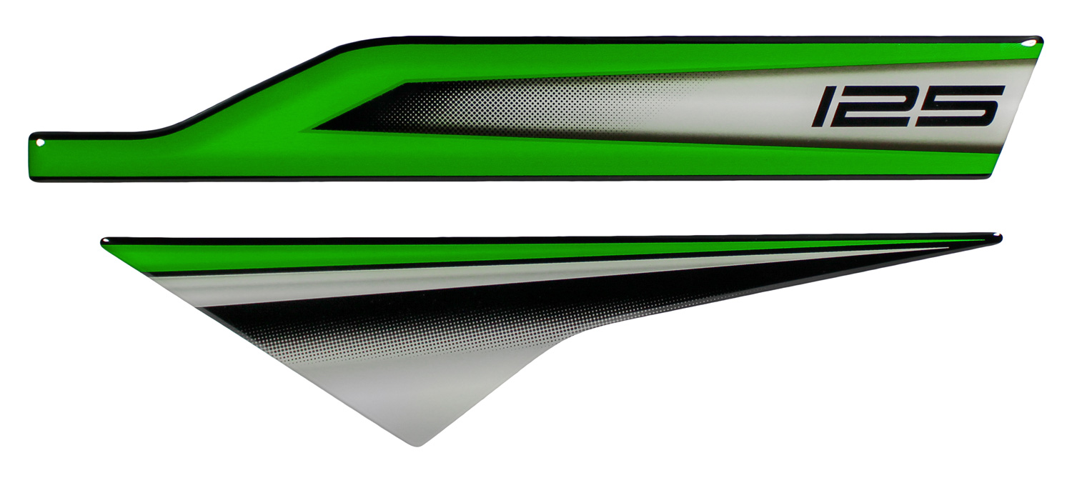 Grafik Kit Kettenschutz Aufkleber Grün kompatibel für Kawasaki Z125 Grafik Kit Kettenschutz Aufkleber Grün kompatibel für Kawasaki Z125