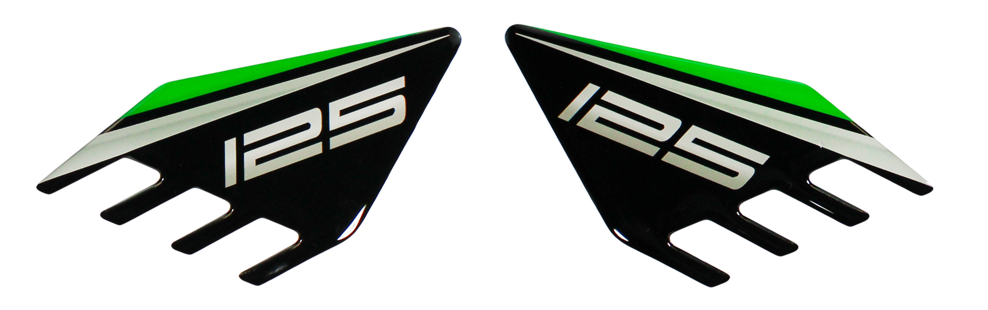 Aufkleber Deko Set Fersenschutz Fußraste Dekor kompatibel für Kawasaki Z125 grün Aufkleber Deko Set Fersenschutz Fußraste Dekor kompatibel für Kawasaki Z125 grün