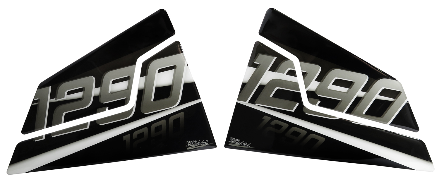 Motorrad Seitentank Pad Silver Stripes kompatibel für KTM 1290 Super Duke R Motorrad Seitentank Pad Silver Stripes kompatibel für KTM 1290 Super Duke R