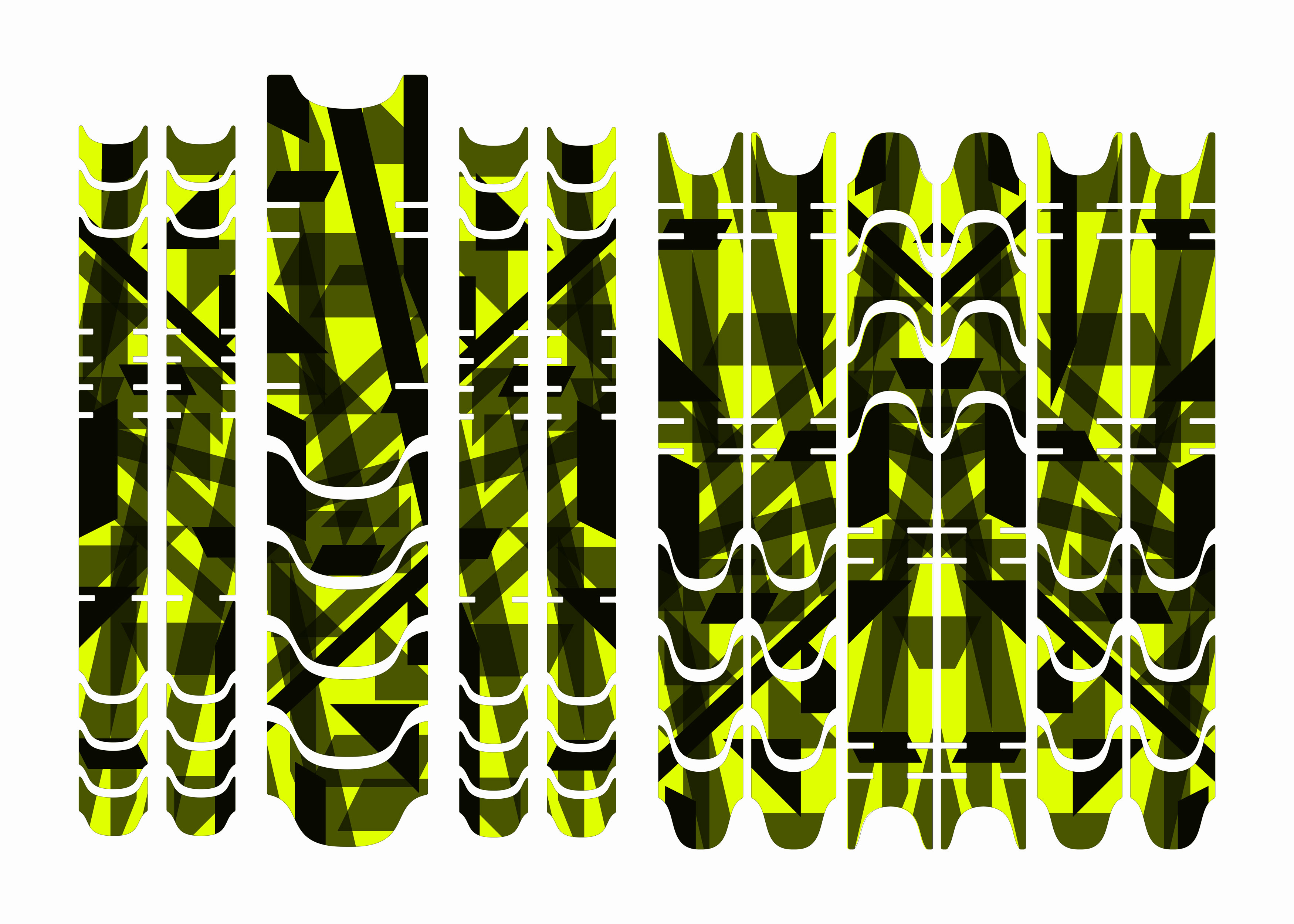 Rahmenaufkleber Set Neon Design grafik style für Fahrrad E-Bike Roller Rahmen