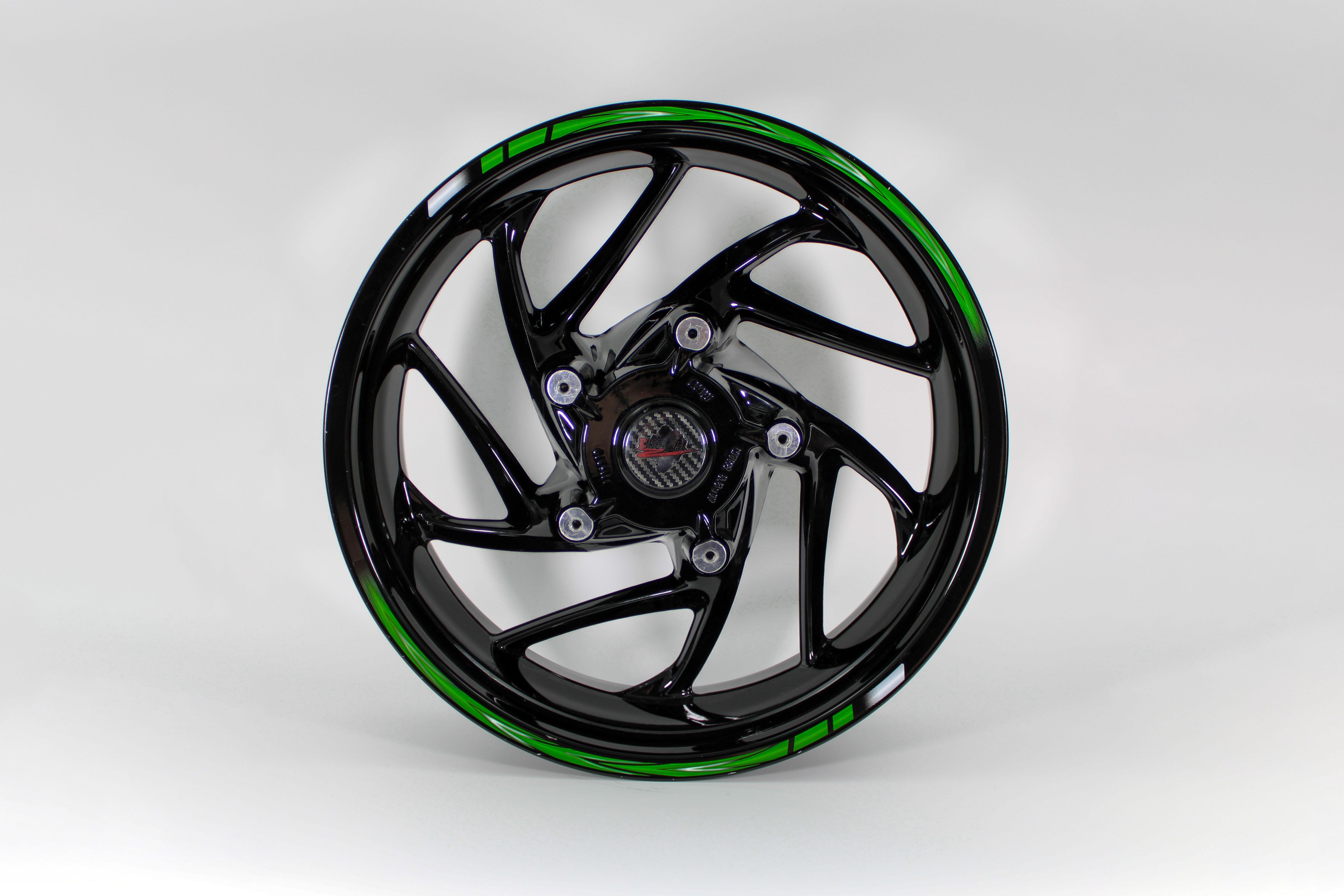Felgenrandaufkleber Felgenstreifen universell passend für Kawasaki Motorrad grün Felgenrandaufkleber Felgenstreifen universell passend für Kawasaki Motorrad grün