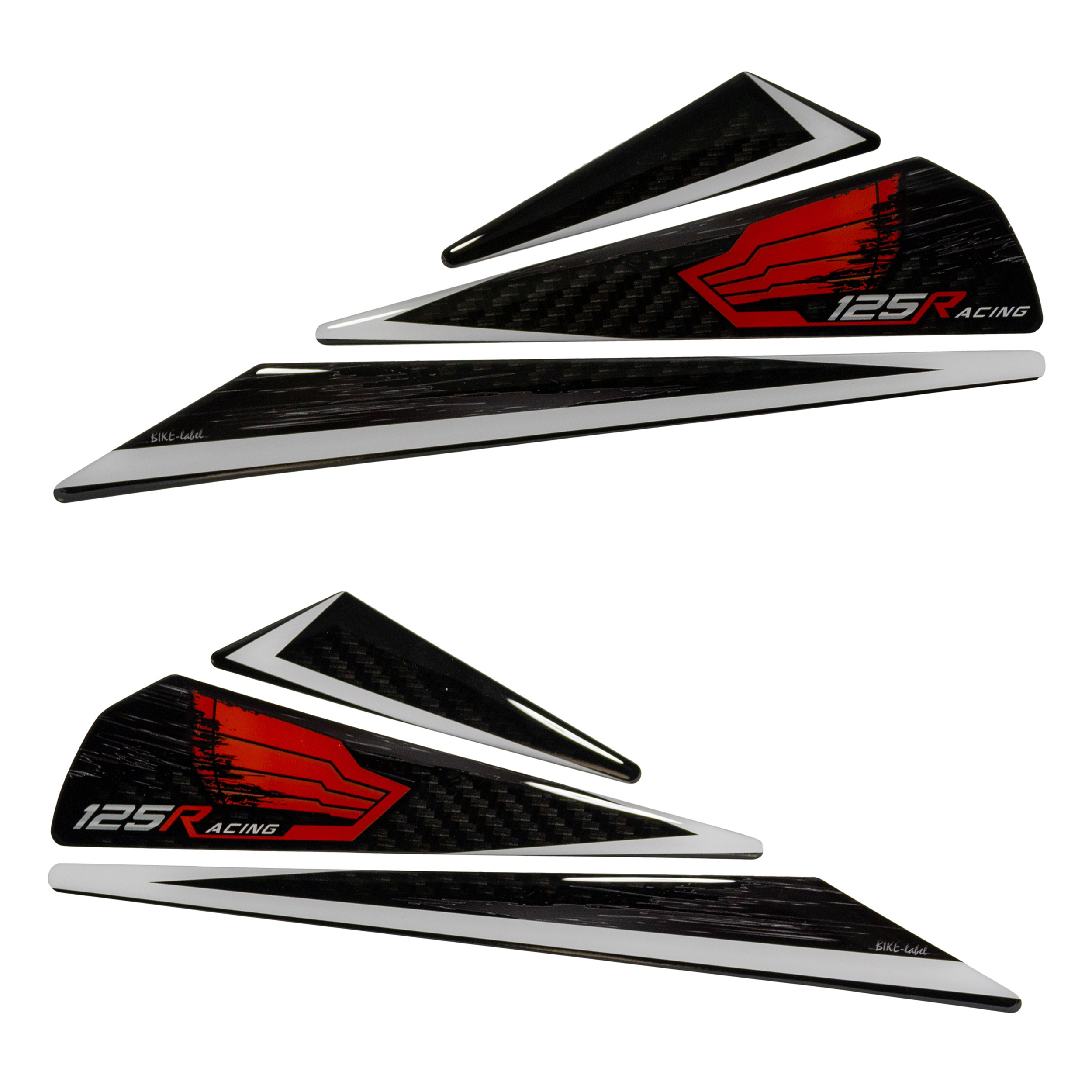 Seitentankpad Kratzschutz Aufkleber Carbon Look weiß kompatibel für Honda CB125R Seitentankpad Kratzschutz Aufkleber Carbon Look weiß kompatibel für Honda CB125R