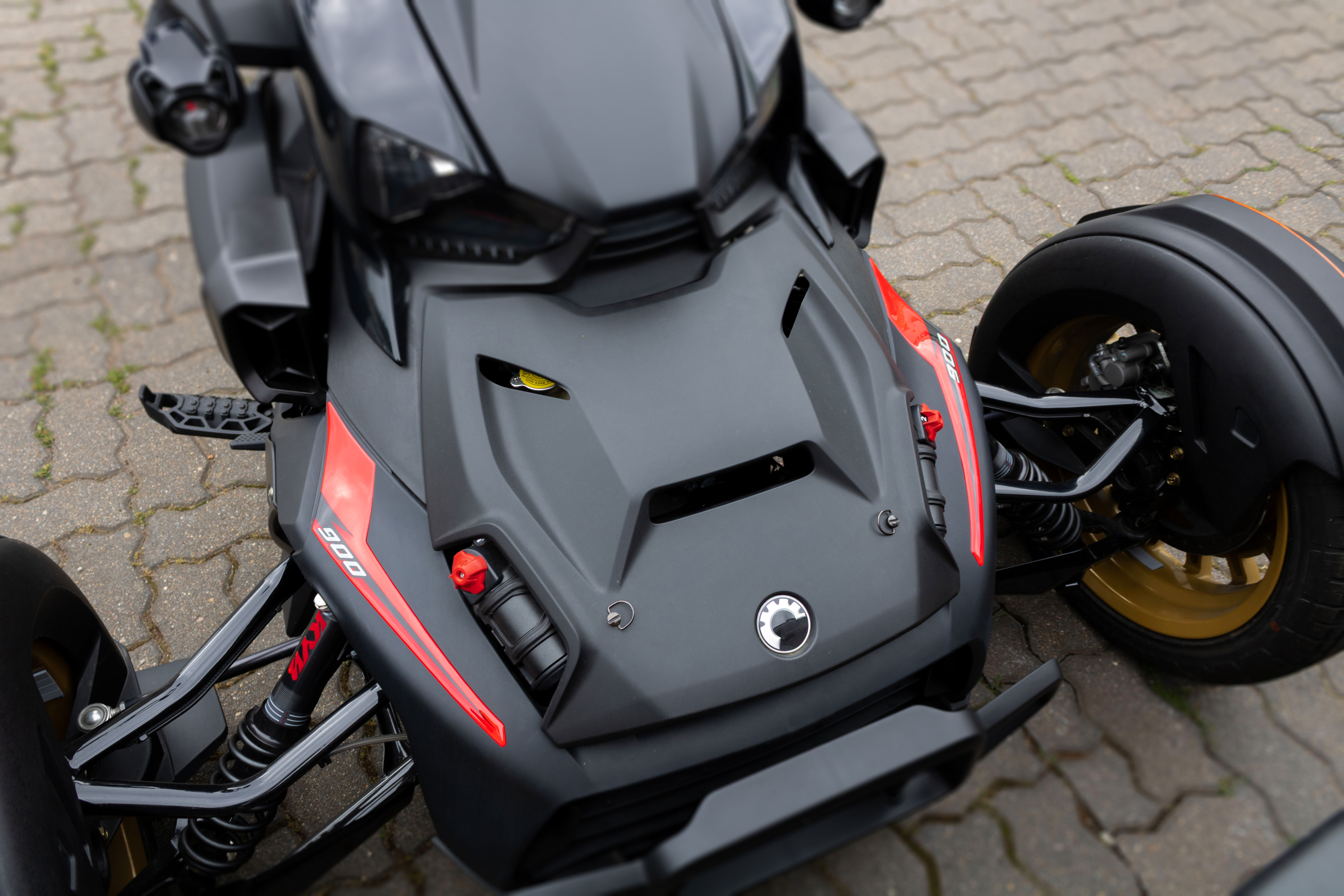 Gel-Aufkleber Prallschutz Kit rot kompatibel mit can-am Spyder F3