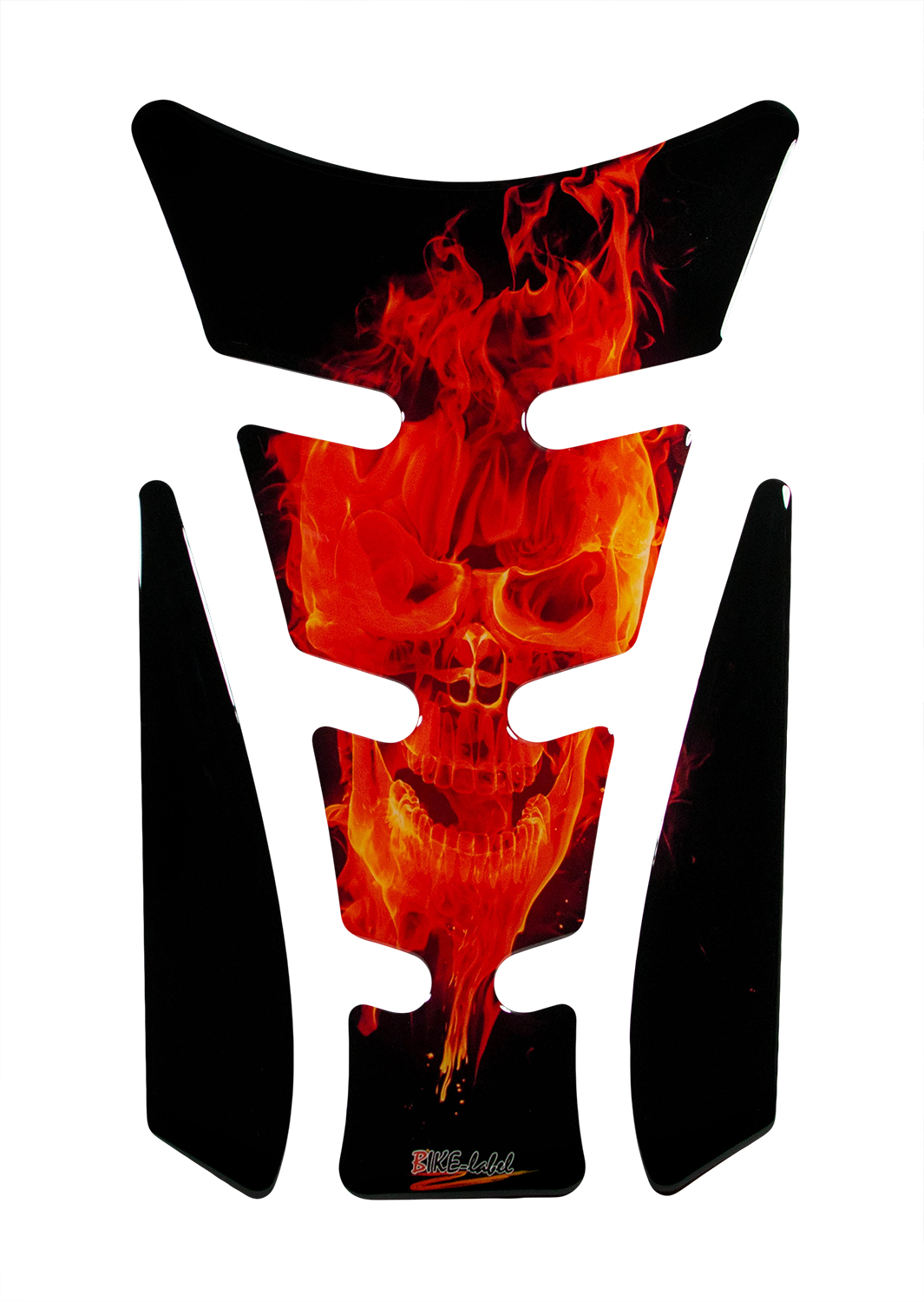 3D Motorrad Tankpad Totenkopf mit Flammen – Rot Orange Lackschutzfolie für den Tank 3D Motorrad Tankpad Totenkopf mit Flammen – Rot Orange Lackschutzfolie für den Tank