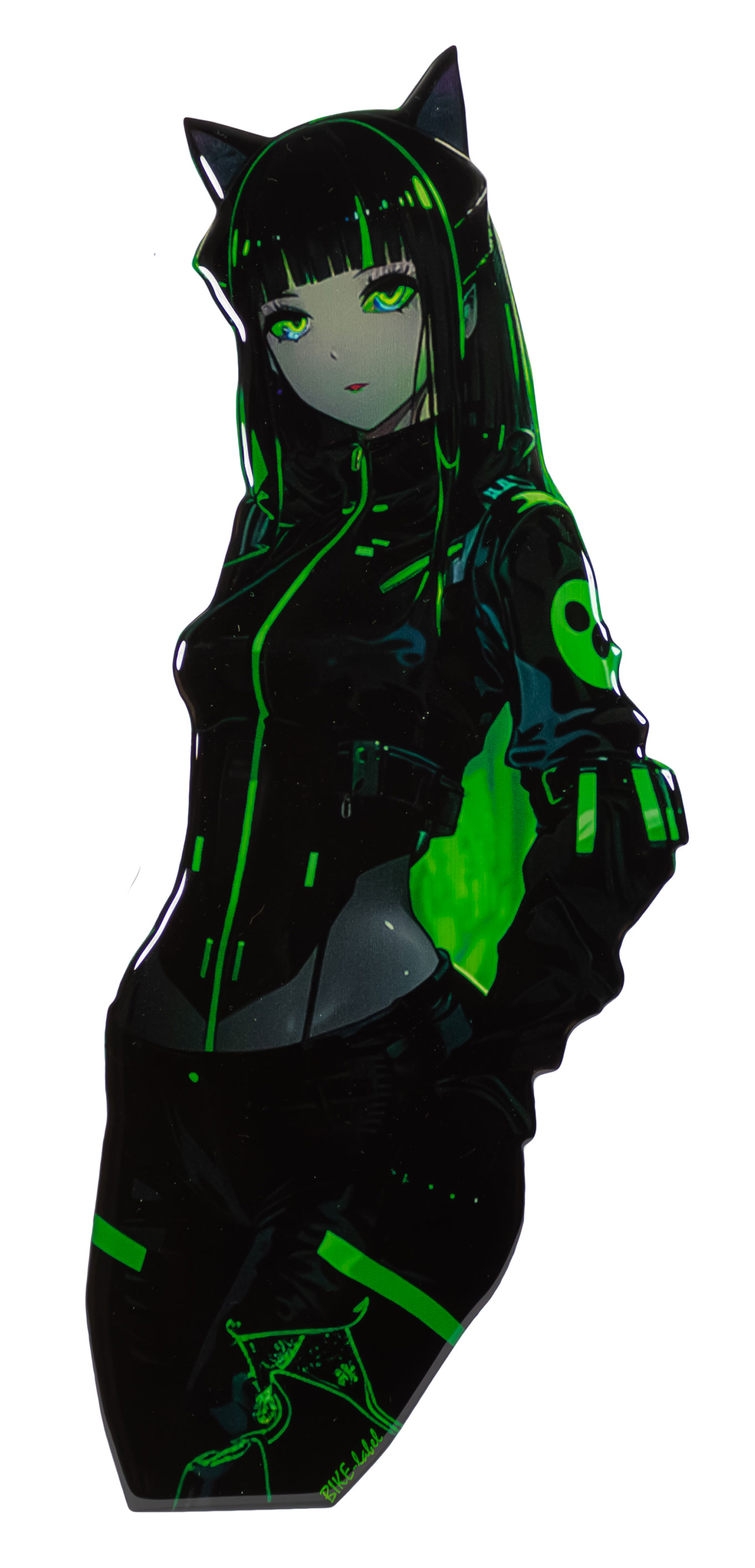 Anime Cat Girl Aufkleber Tankpad Lackschutz Dekor Autoaufkleber Laptop Grün Anime Cat Girl Aufkleber Tankpad Lackschutz Dekor Autoaufkleber Laptop Grün