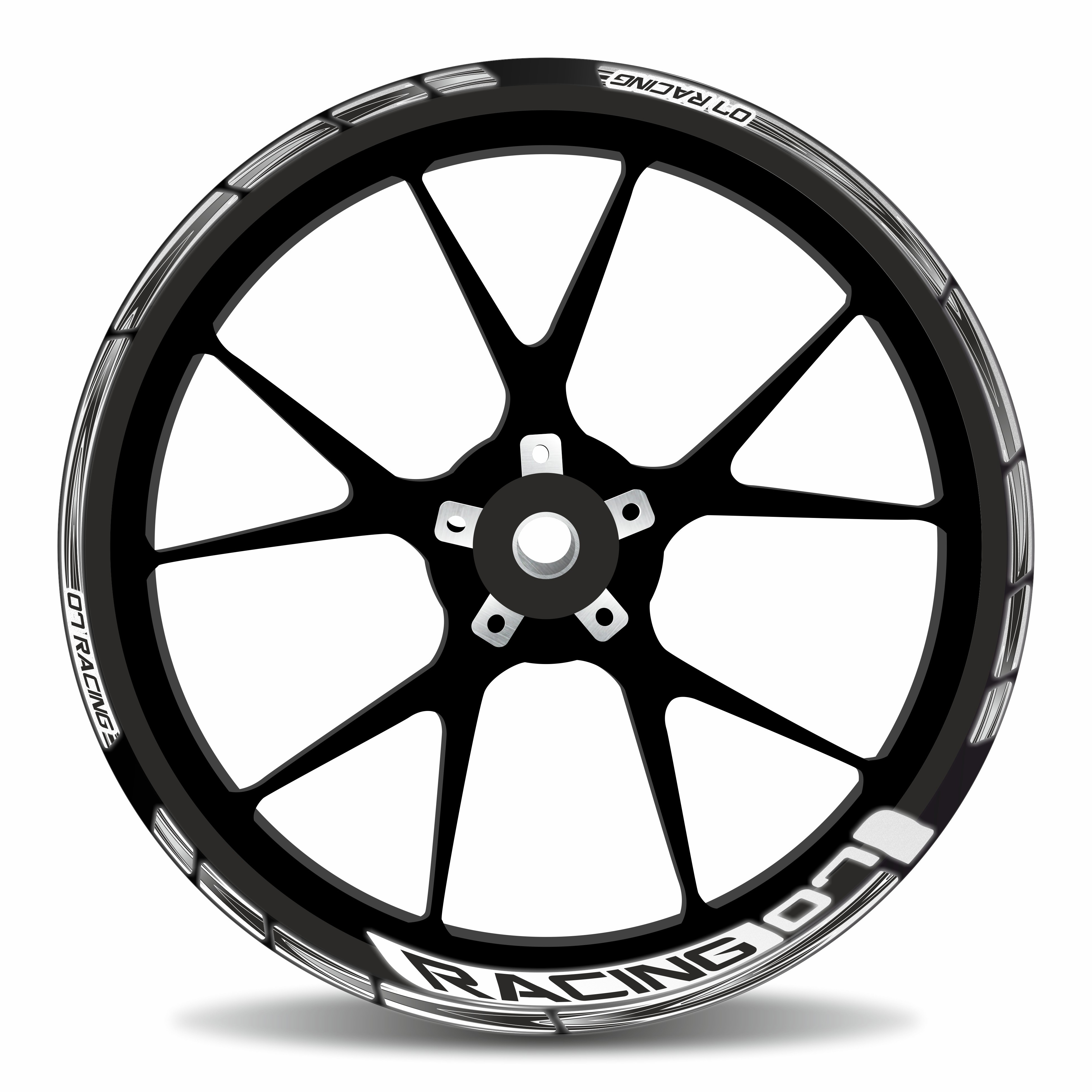 Felgenrand Reflex weiß Set Stripes Motorrad Sticker kompatibel für Yamaha MT-07 Felgenrand Reflex weiß Set Stripes Motorrad Sticker kompatibel für Yamaha MT-07