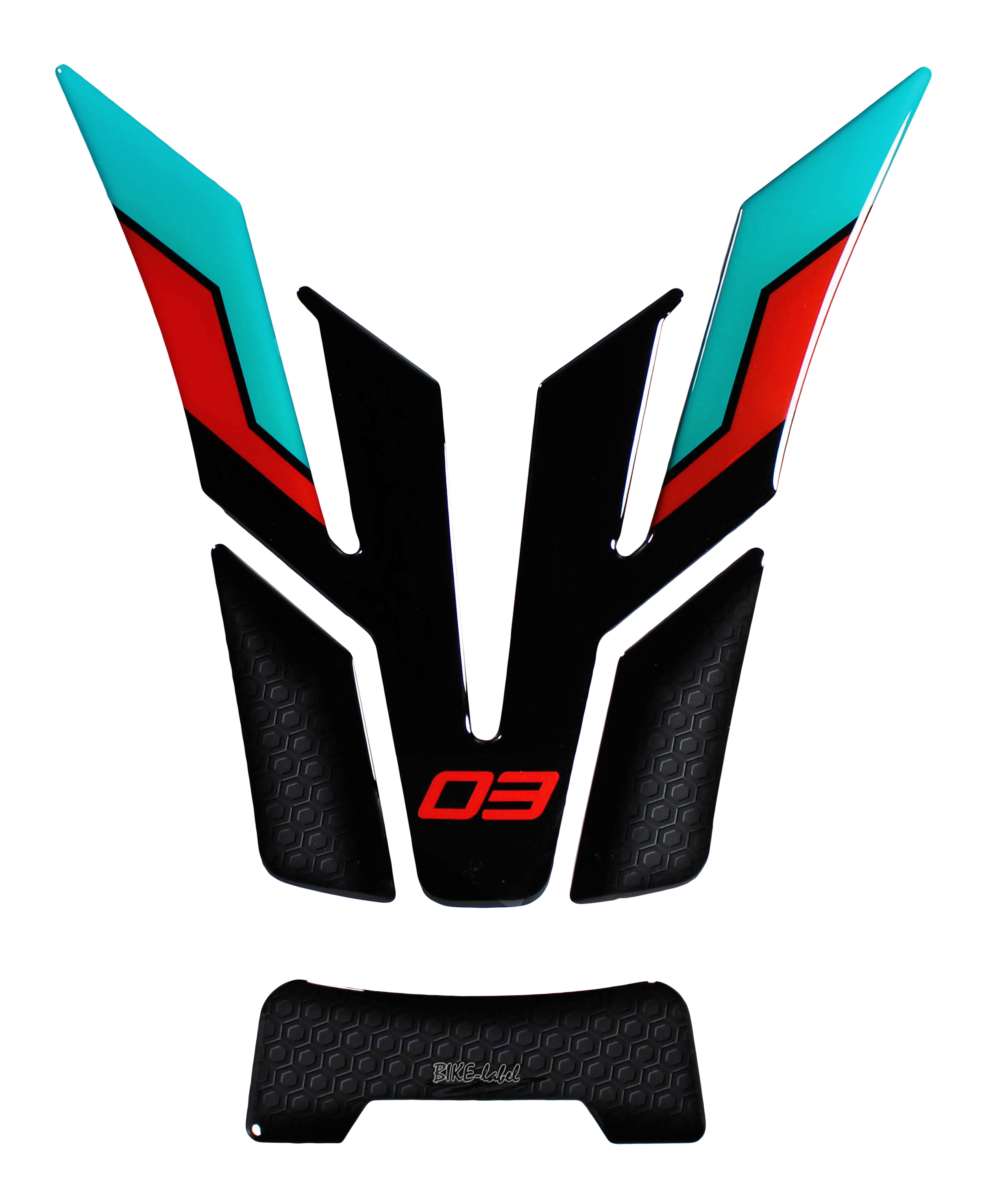 Tankpad 3D Schutz Aufkleber kompatibel mit Yamaha MT-03 Cyan Storm - ab BJ 2022 Tankpad 3D Schutz Aufkleber kompatibel mit Yamaha MT-03 Cyan Storm - ab BJ 2022