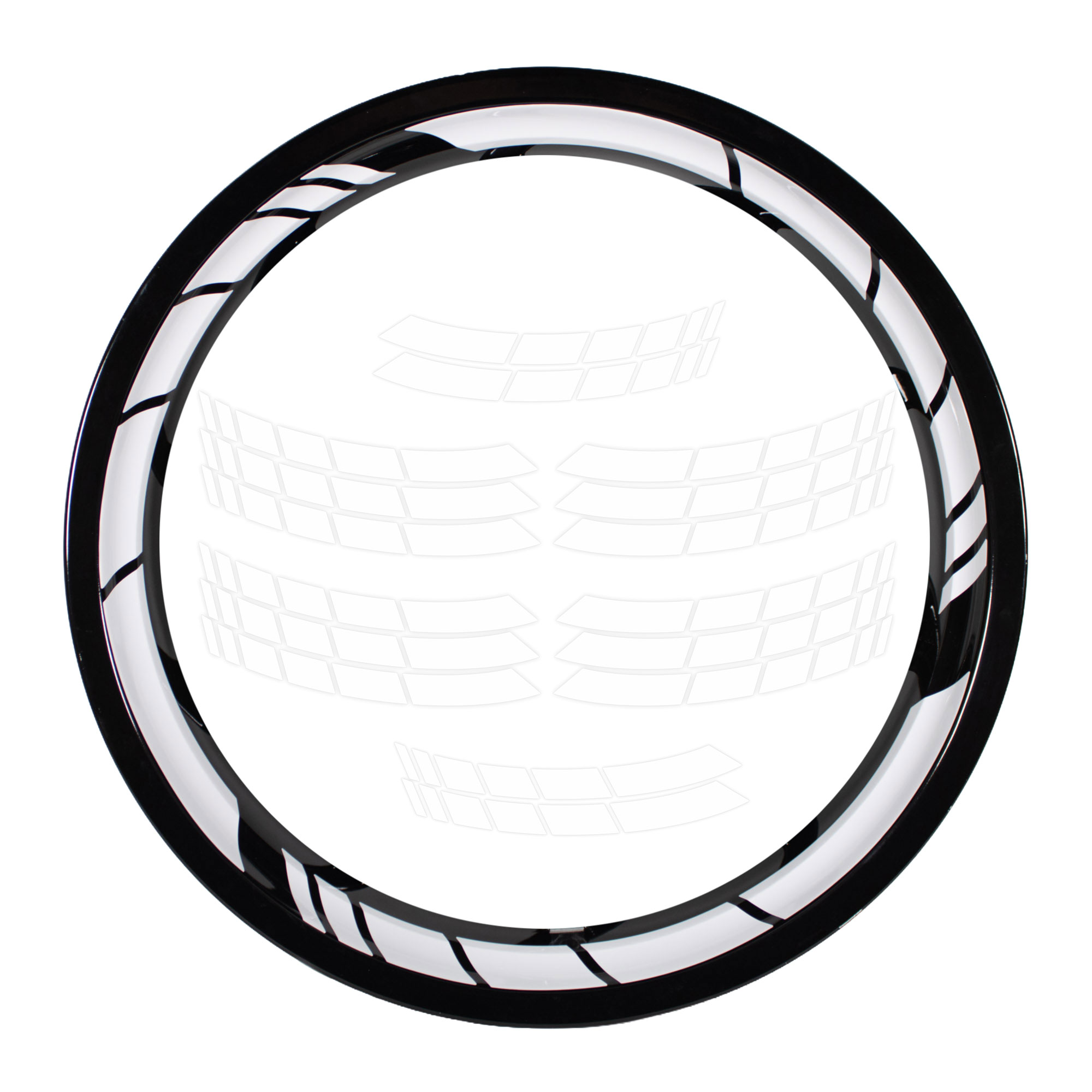 Felgenbett Aufkleber GP Style Weiß 16er Set Rim Stripes Motorrad Auto