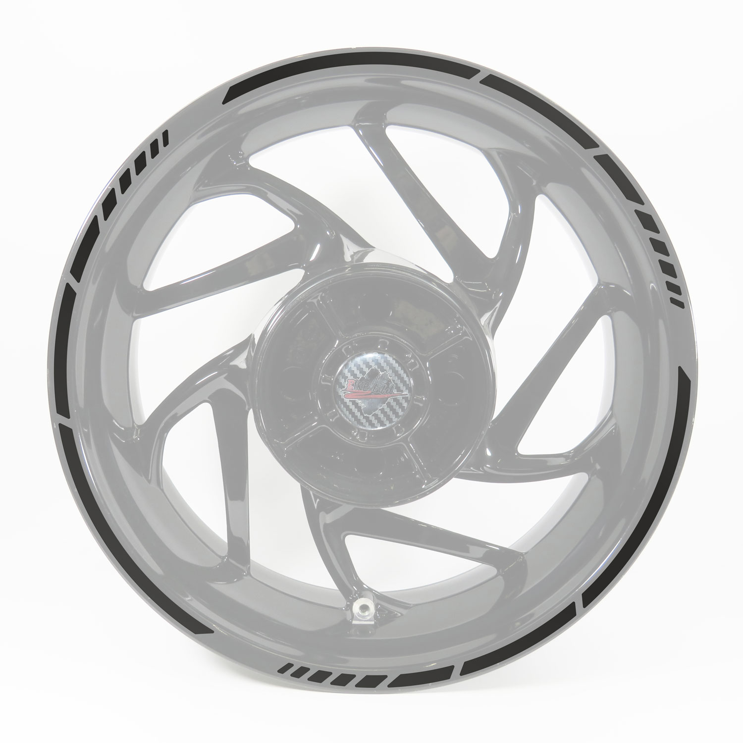 Felgenrand schwarz matt Aufkleber-Set für 16 17 18 Zoll Auto und Motorrad