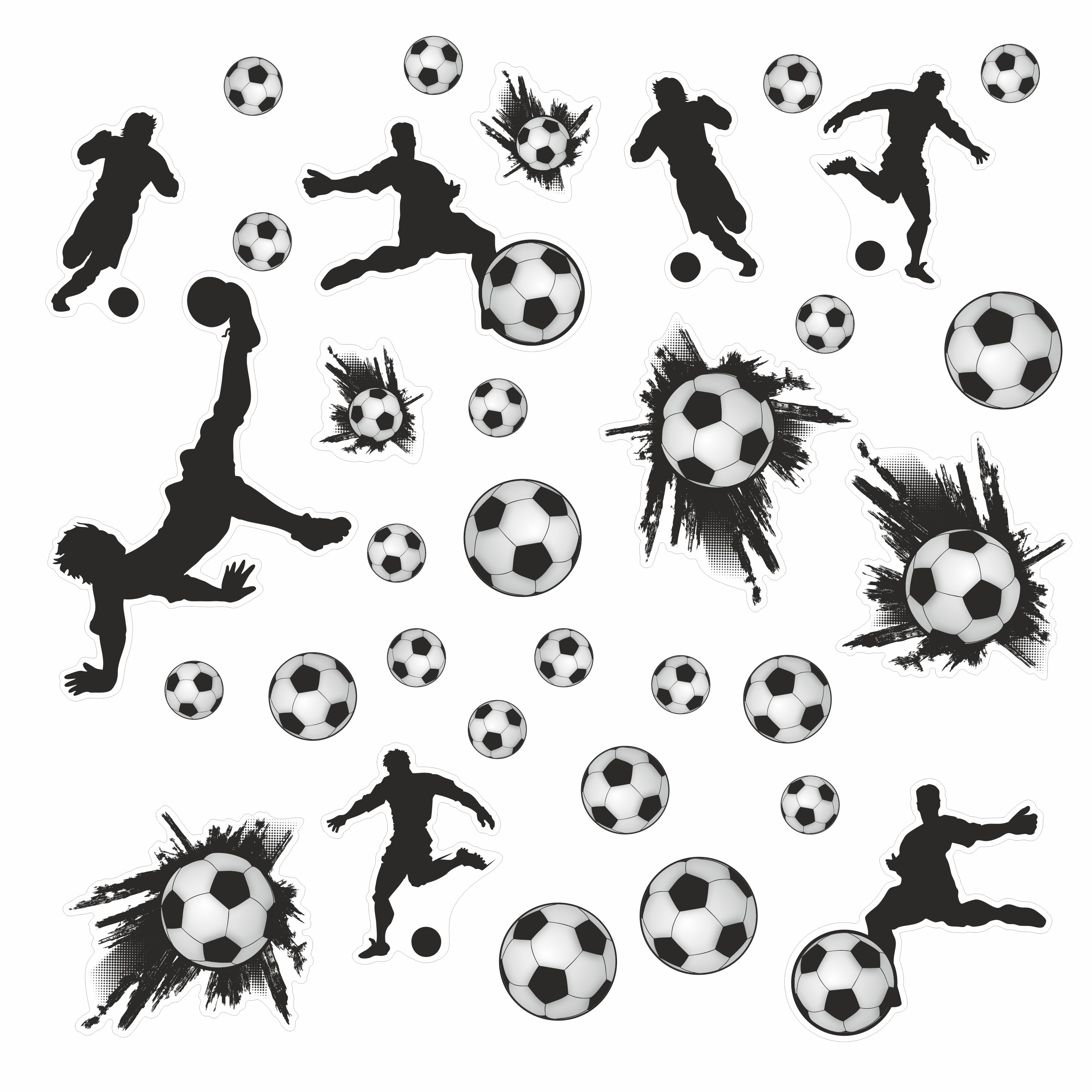 Fahrradrahmen Sticker Set 33-teilig E-Bike Helm Sticker Kicker Fußball Fan WM Fahrradrahmen Sticker Set 33-teilig E-Bike Helm Sticker Kicker Fußball Fan WM