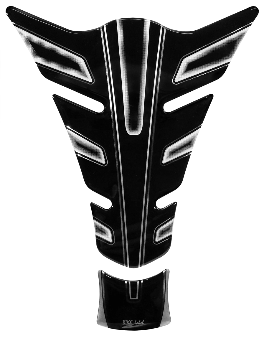 3D Gel Tankpad metallic Silver Stripes– Racing Look & Lackschutz für dein Motorrad